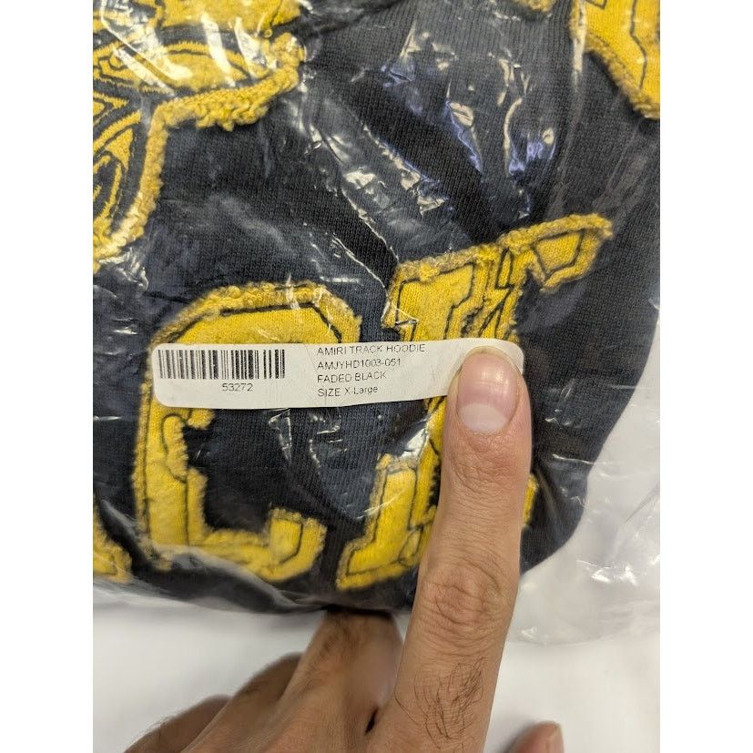Amiri o1rshd1 Track Hoodie in Faded Black Size US XL / EU 56 / 4 - 17 Thumbnail