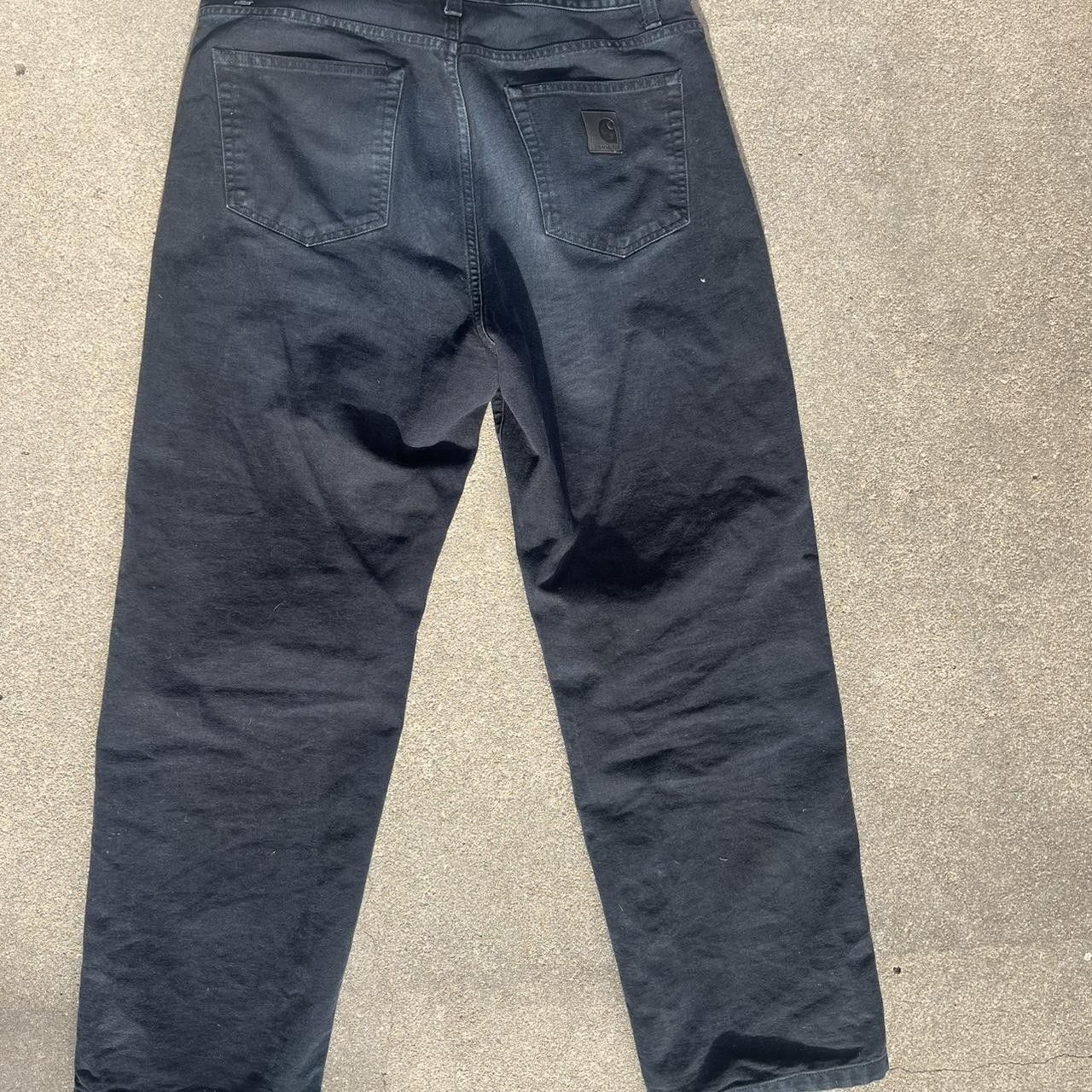 Carhartt Wip Landon Pant Organic Cotton Canvas Black SZ34 Size US 34 / EU 50 - 2 Thumbnail