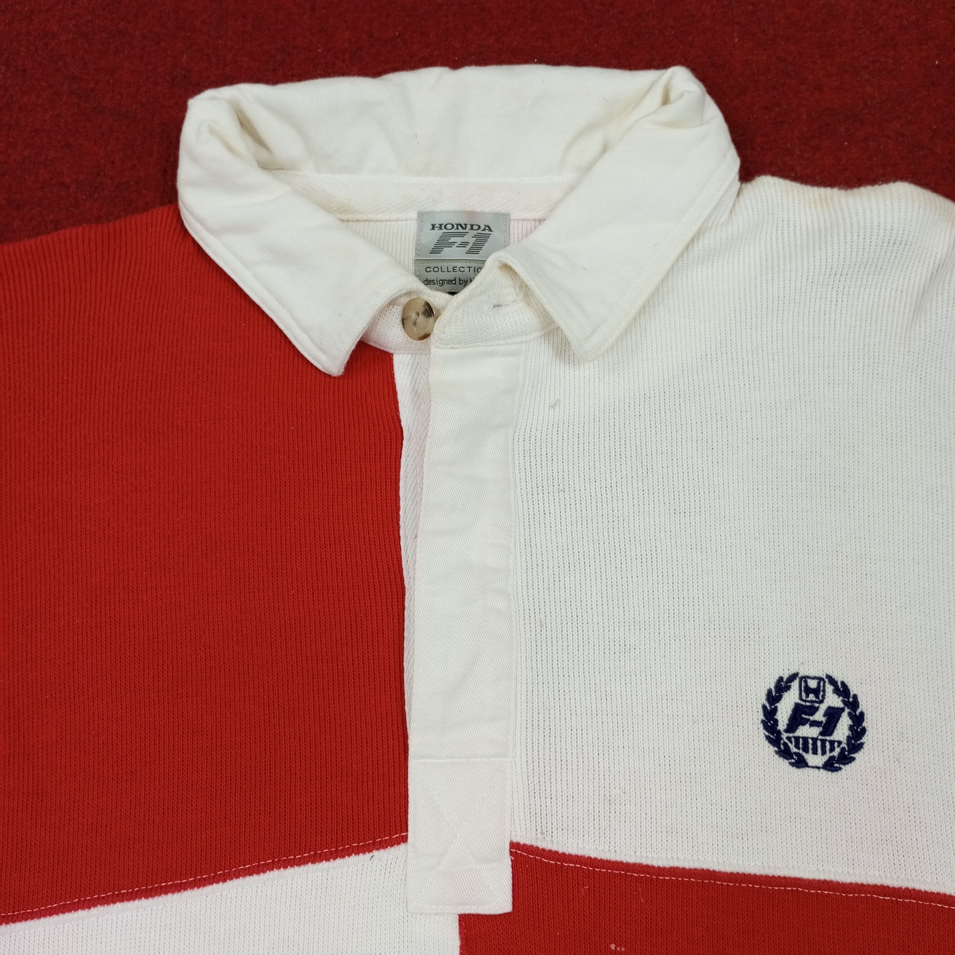 Honda × Vintage Honda F1 Polos Rugby Style Long Sleeve Japanese Brand Size US L / EU 52-54 / 3 - 2 Thumbnail