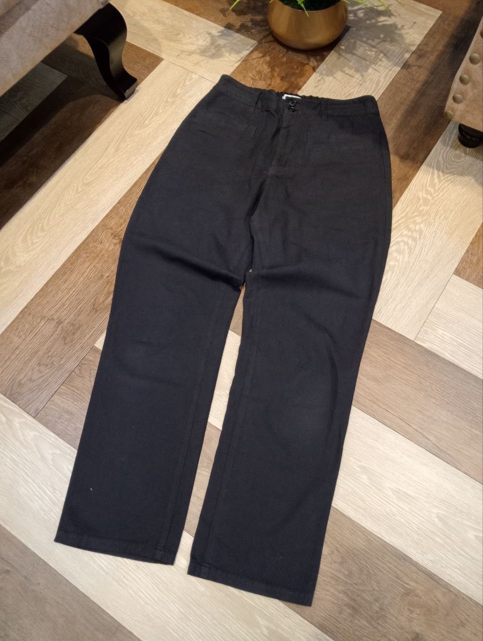 Issey Miyake VINTAGE ISSEY MIYAKE PLANTATION BLACK COTTON PANTS Size 28" / US 6 / IT 42 - 2 Thumbnail