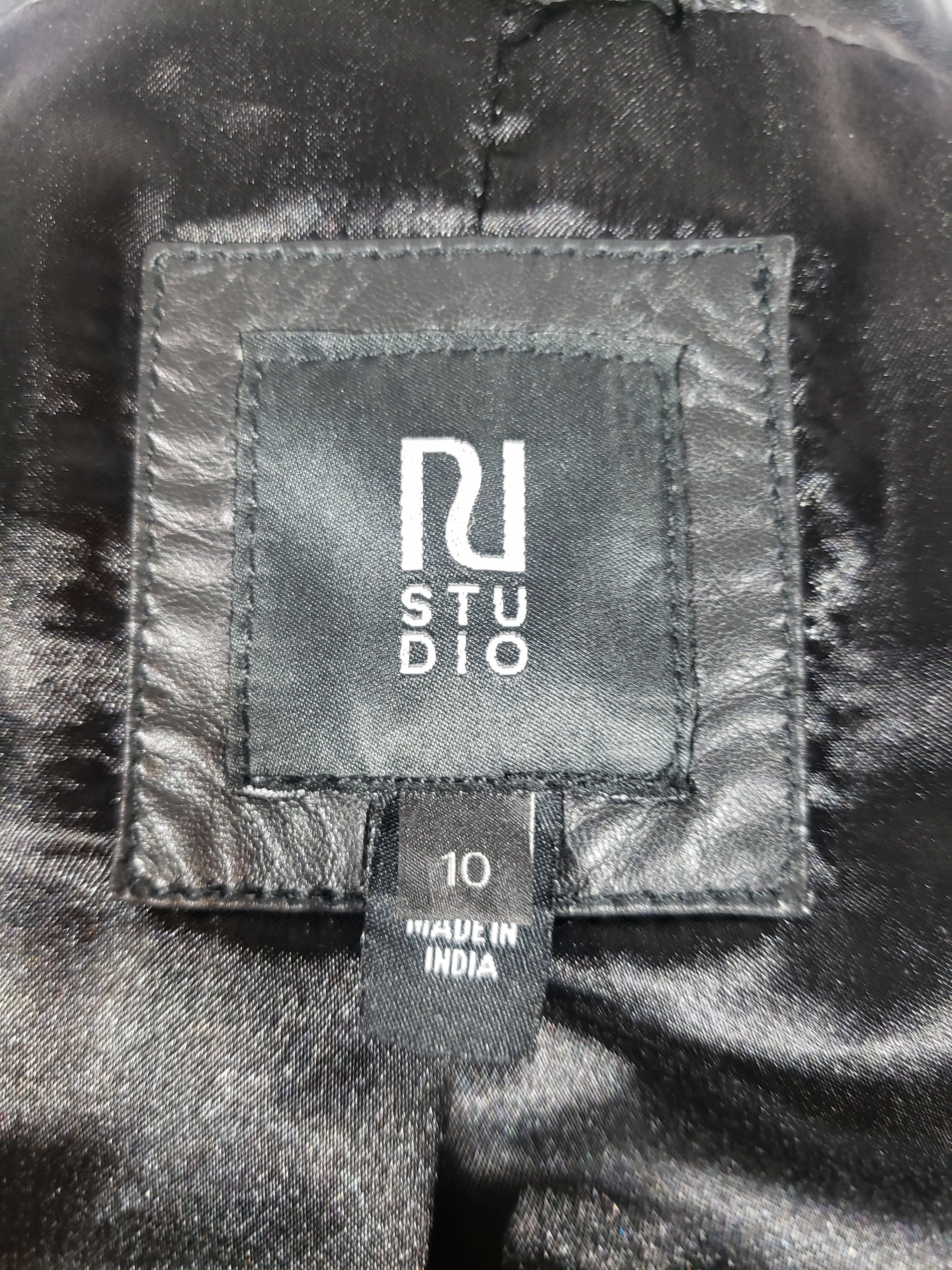 River Island Biker black women's leather jacket. Size S / US 4 / IT 40 - 9 Thumbnail