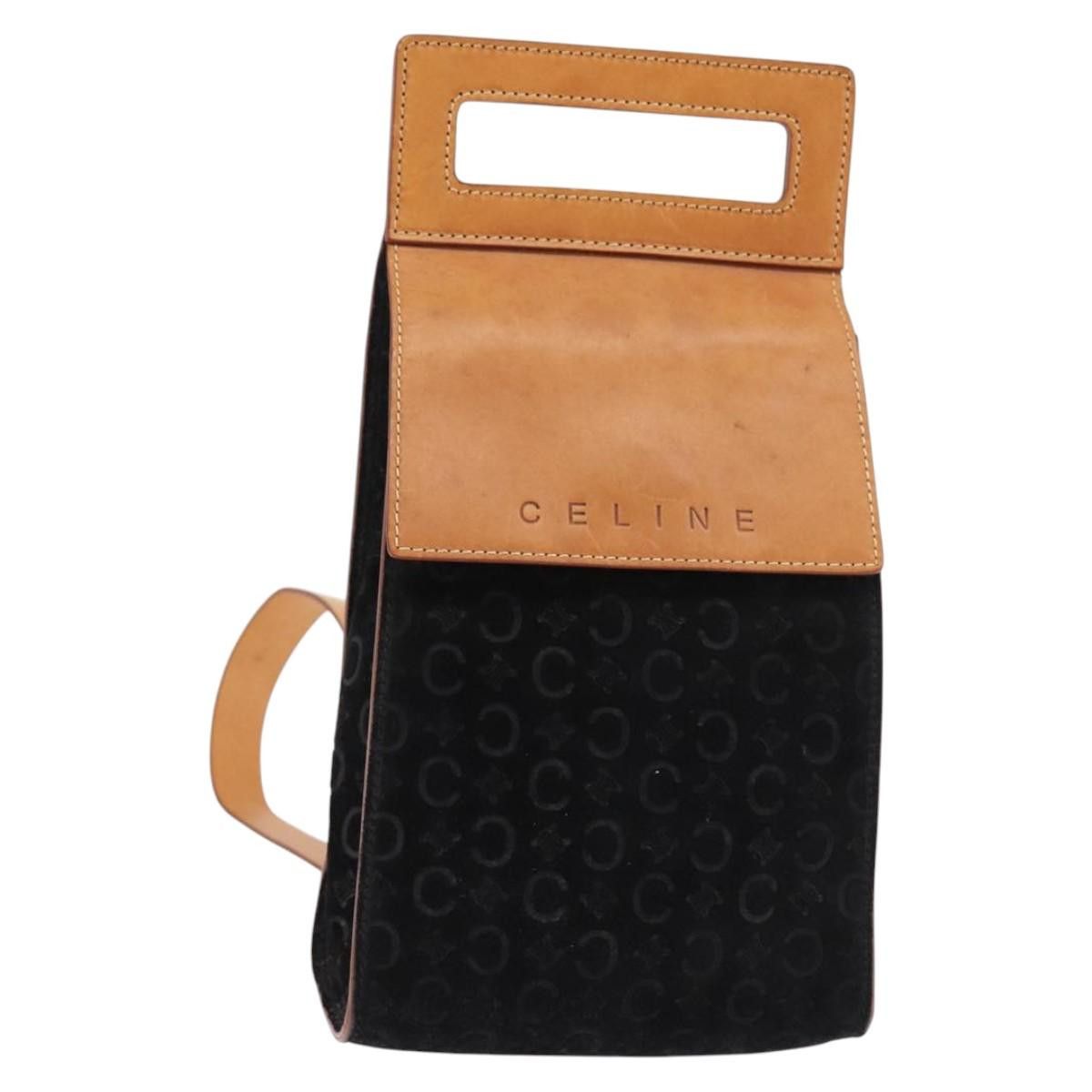 Celine CELINE C Macadam Canvas Shoulder Bag Suede Black Silver Size ONE SIZE - 1 Thumbnail