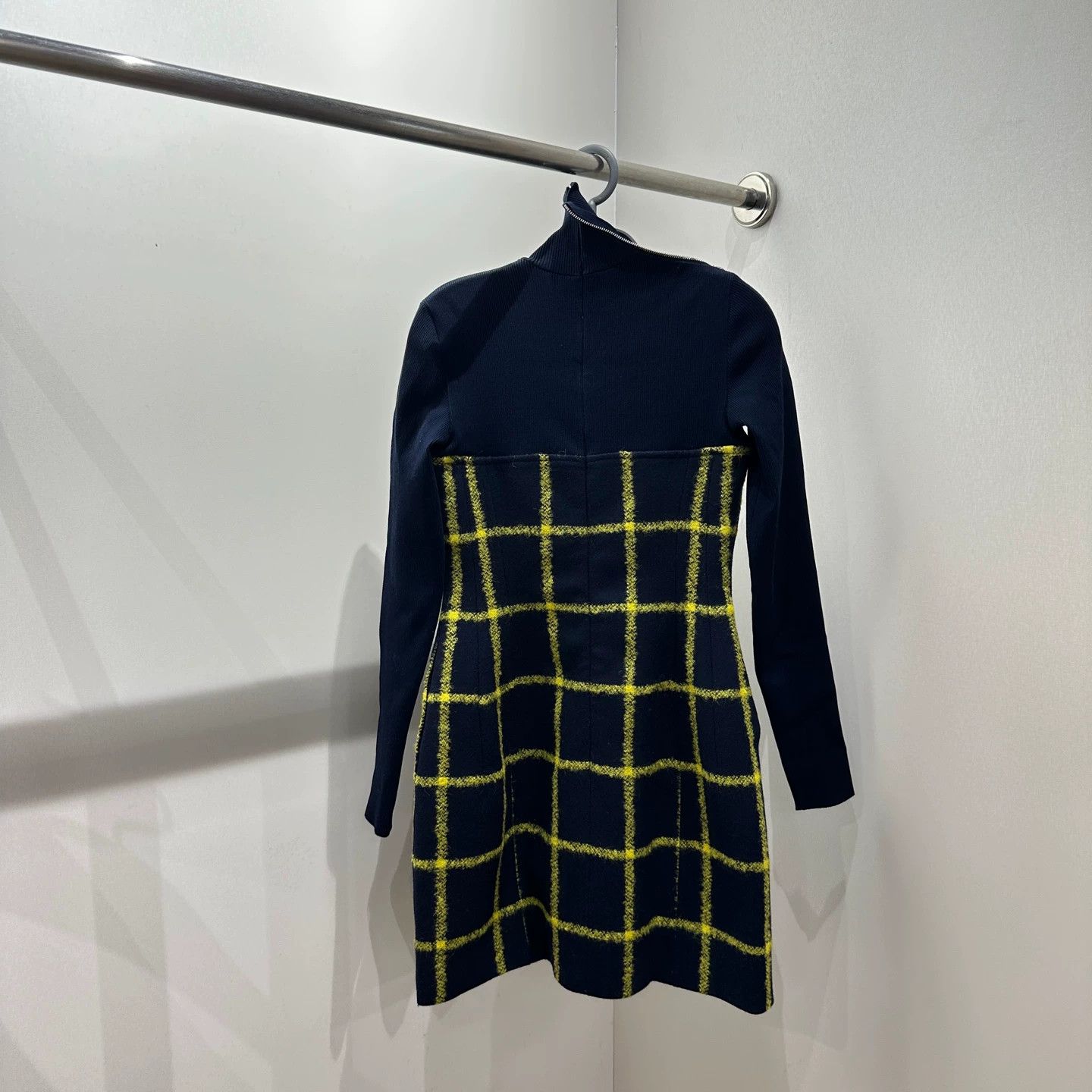 Christian Dior Monsieur Christian Dior check wool stand collar zipper dress 36 Size XS / US 0-2 / IT 36-38 - 2 Thumbnail
