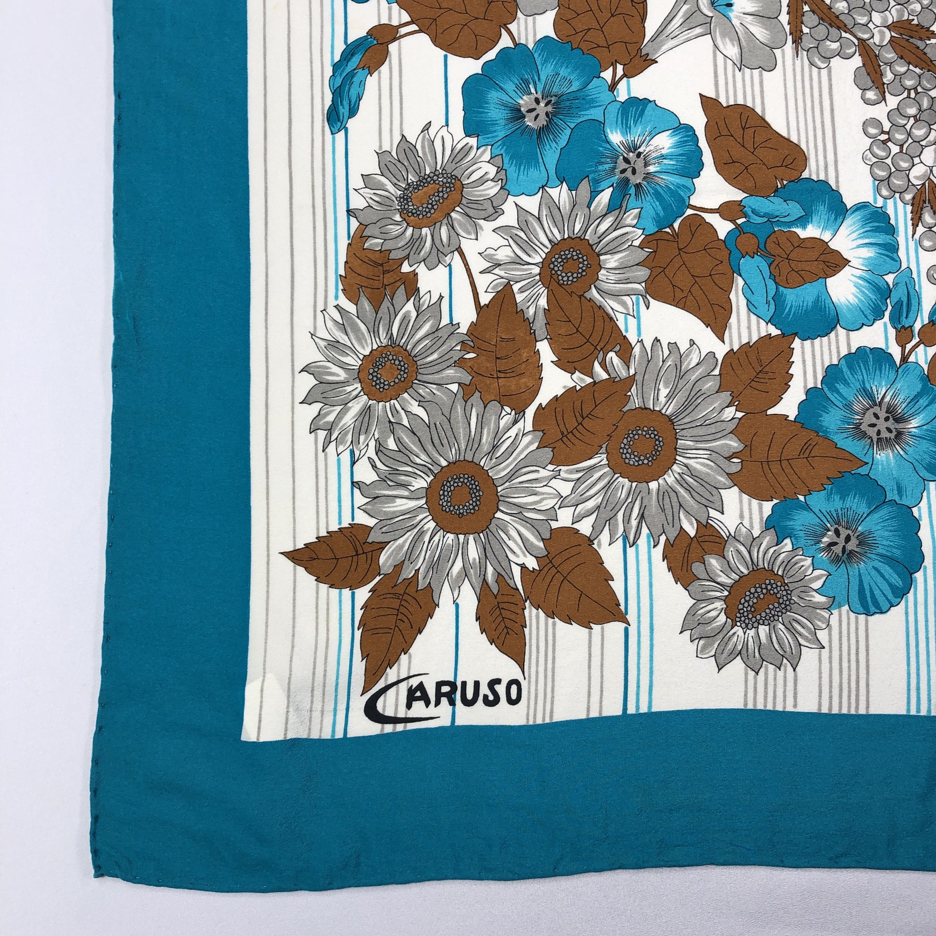Caruso × Vintage Vintage Caruso Silk Scarf Size ONE SIZE - 4 Thumbnail