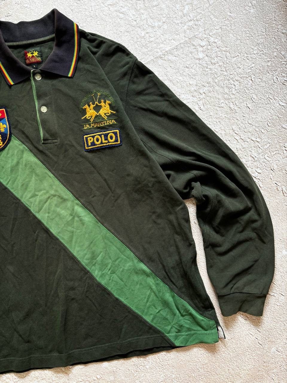 Japanese Brand Polo Ralph Lauren style distressed rugby sweatshirt Size US L / EU 52-54 / 3 - 2 Thumbnail