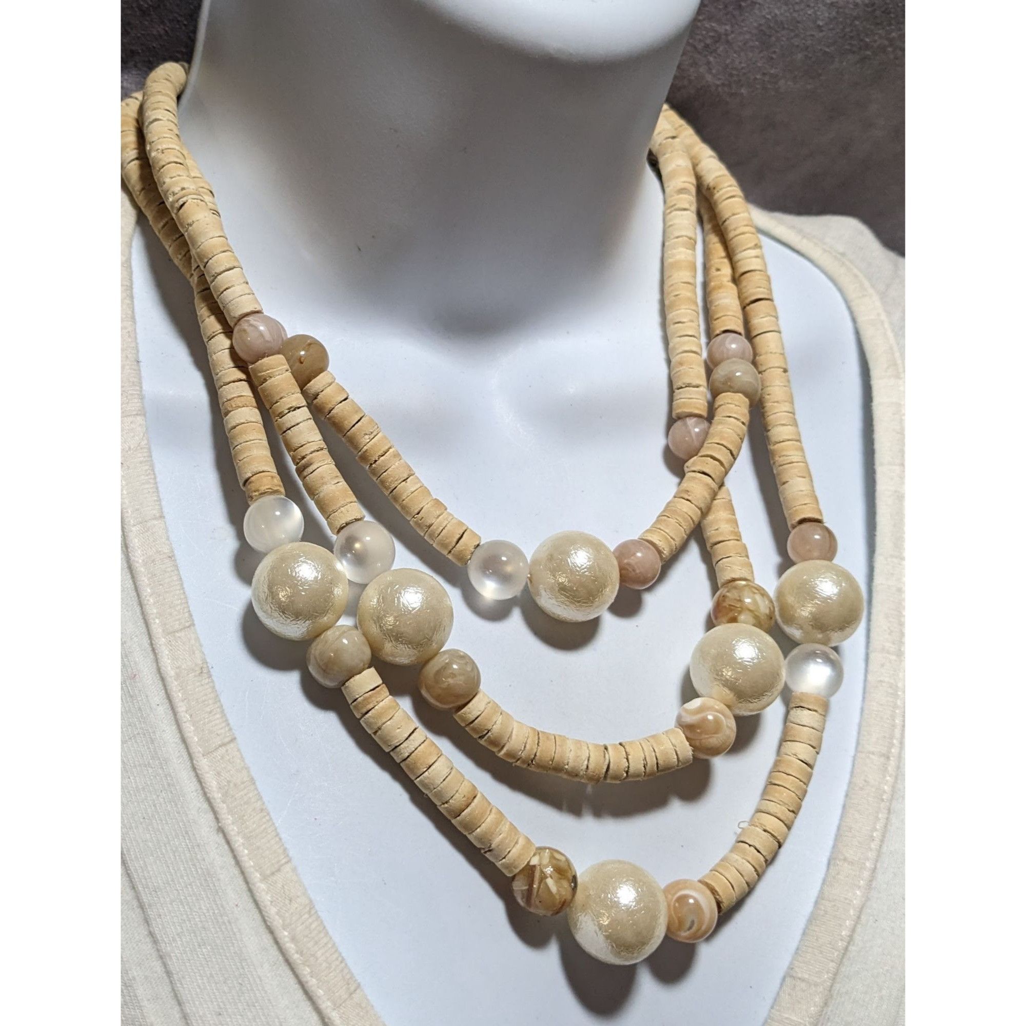 Chicos Chico's Wood Bubble Necklace Size ONE SIZE - 6 Thumbnail