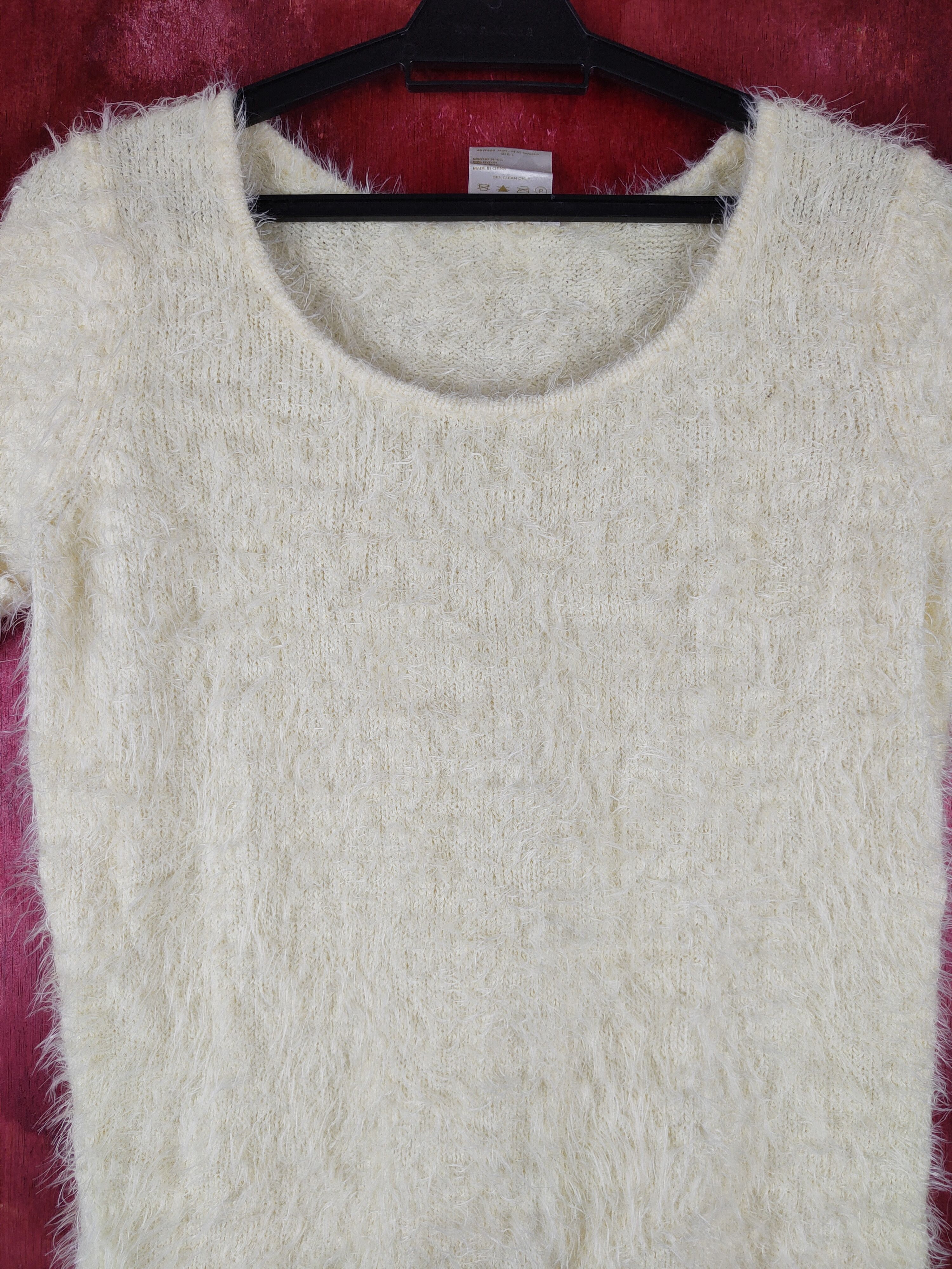 Japanese Brand × Vintage Vintage Matty M Yellow Fur Mohair Knitwear Size L / US 10 / IT 46 - 2 Thumbnail