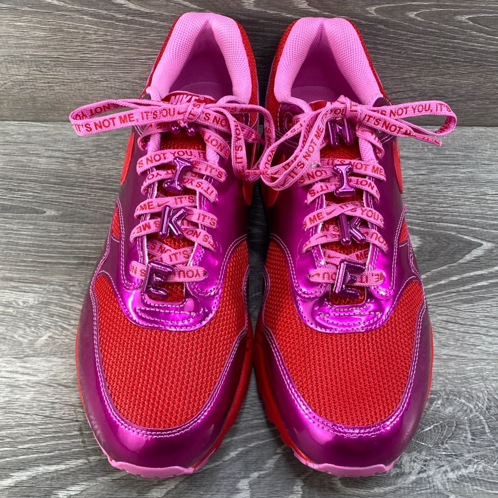 Nike Nike Air Max 1 Mens 12 Womens 13.5 PRM Valentine's Day Love Playful Pink Red NEW Nike Air Max 1 | Sneaker | Unisex Adults | PVC? Size US 11 / IT 41 - 3 Thumbnail
