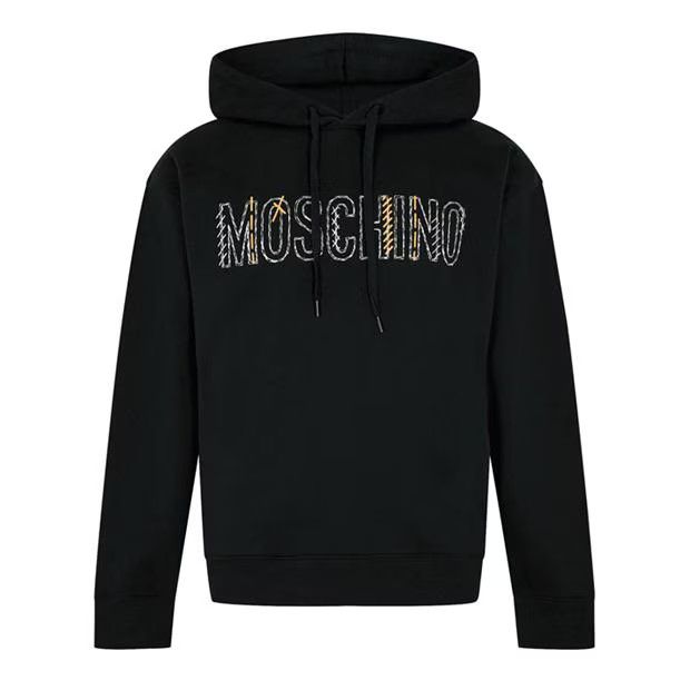 Moschino o1y0225 Logo Hoodie in Black Size US M / EU 48-50 / 2 - 1 Thumbnail