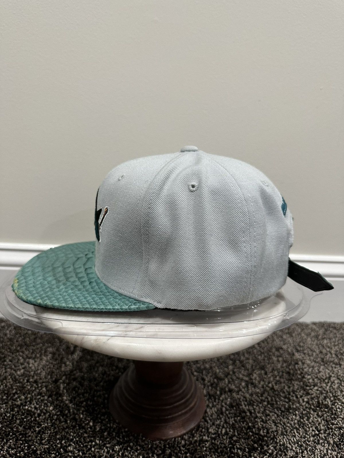 Just Don Just Don x Mitchell & Ness NHL San Hose Sharks Grey Hat Size ONE SIZE - 4 Thumbnail