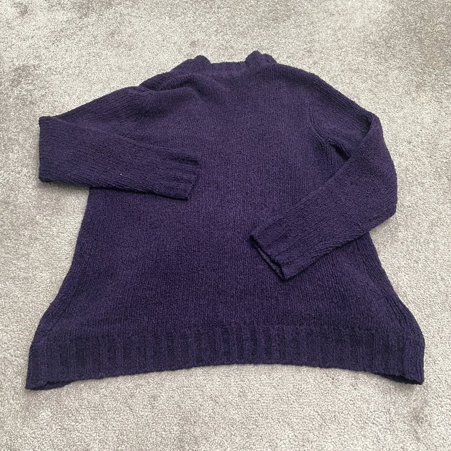 Vintage Chico's Open Cardigan Womens 0 Us4 Purple Chunky Knit Classic Casual Shirt Sweater Womens Size S / US 4 / IT 40 - 2 Thumbnail