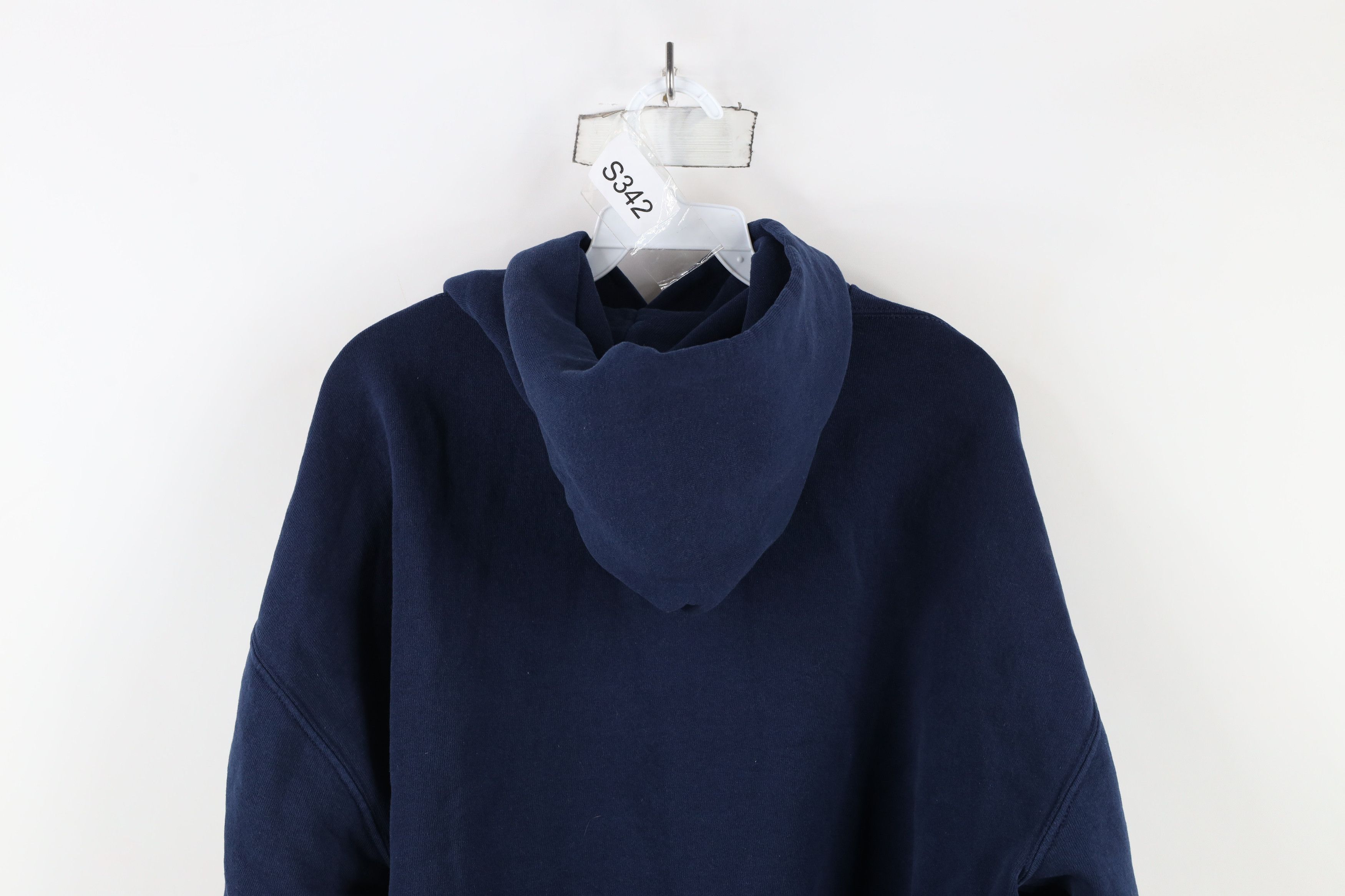 Russell Athletic × Vintage Vintage 90s Russell Athletic Blank Hoodie Sweatshirt Blue Size US XL / EU 56 / 4 - 11 Thumbnail