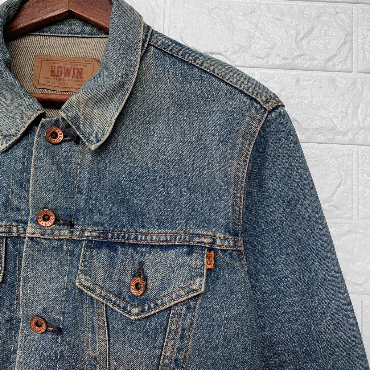 Edwin Vintage Selvedge Edwin 5550 Trucker Denim Jacket Size US S / EU 44-46 / 1 - 7 Thumbnail