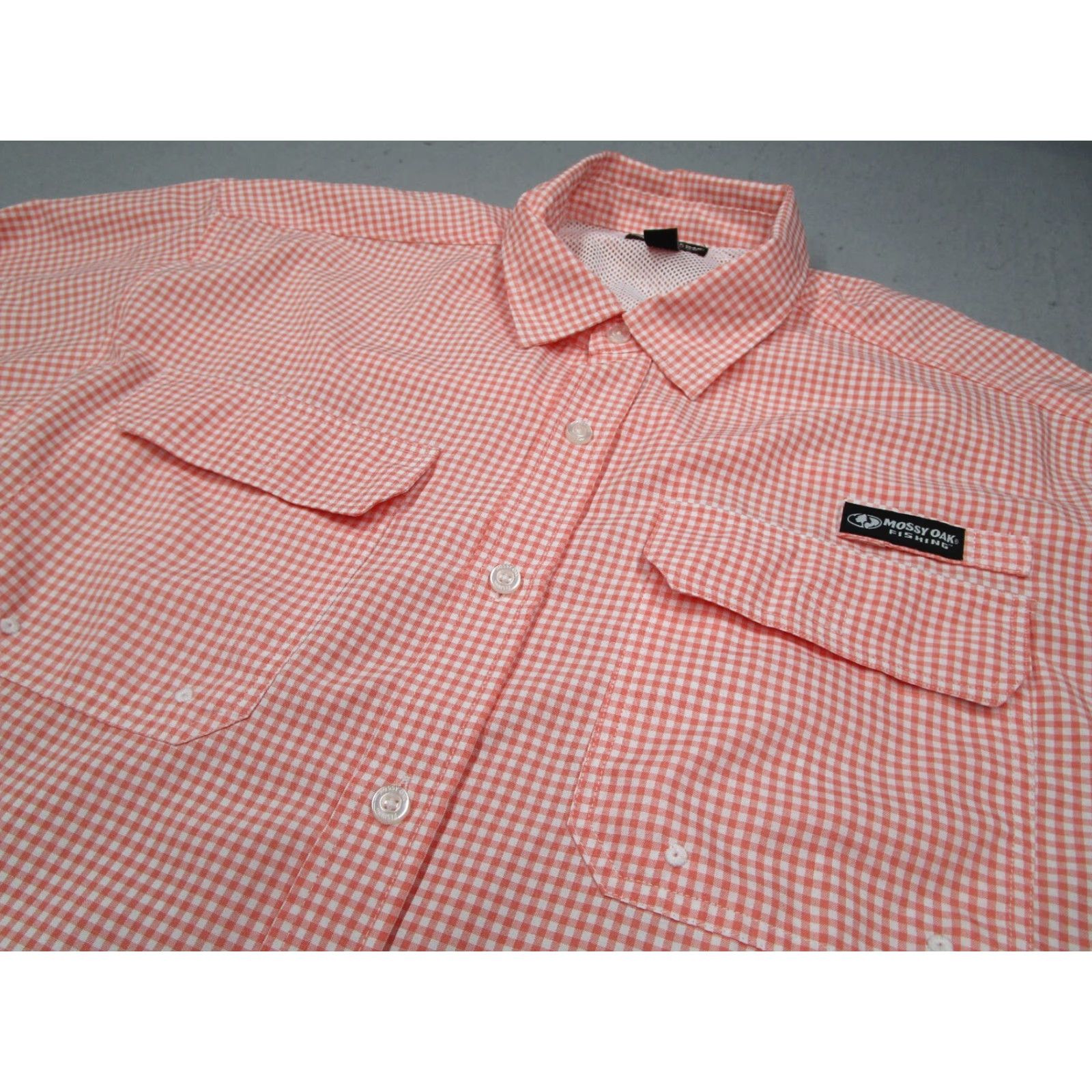Vintage Mossy Oak Shirt Mens XL Pink Button-Up Check Long Sleeve - Fishing Staghorn River Performance Casual Shirt Men Size US XL / EU 56 / 4 - 2 Thumbnail