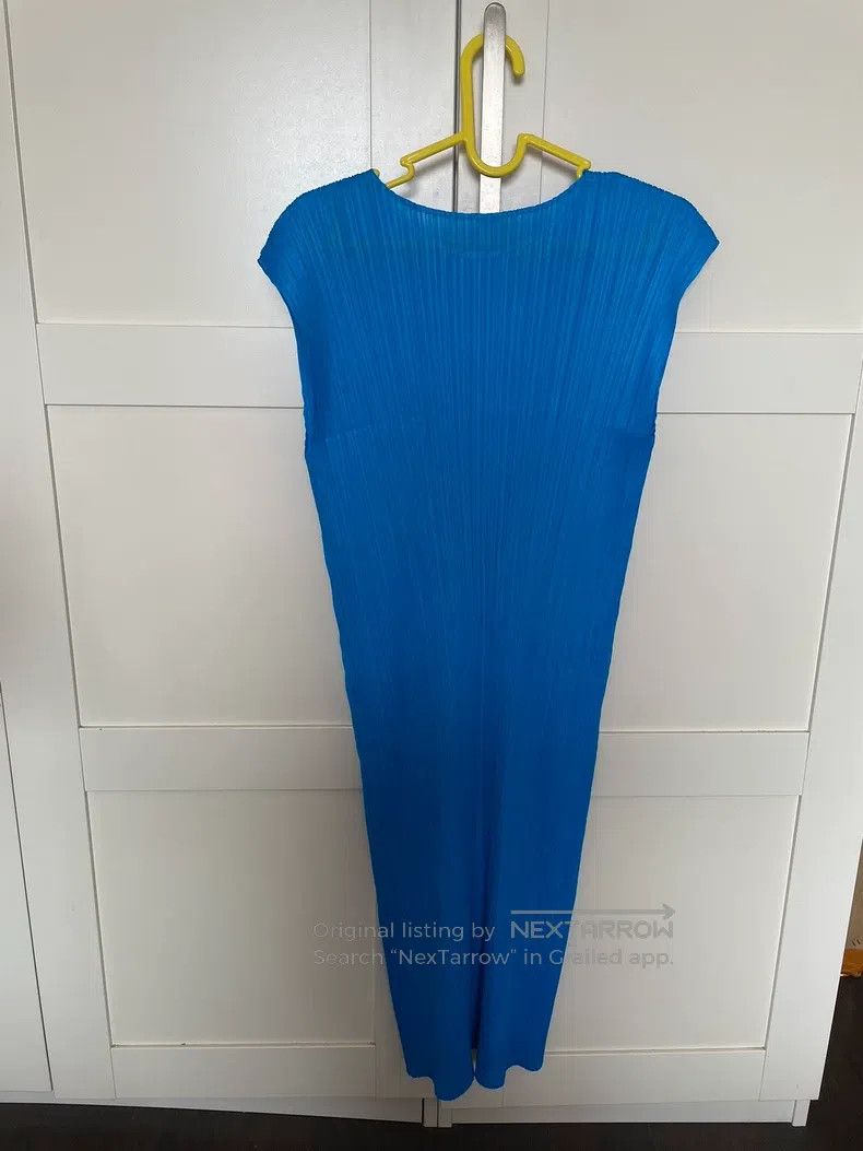 Issey Miyake Issey Miyake Bright Blue Dress Size L / US 10 / IT 46 - 3 Thumbnail