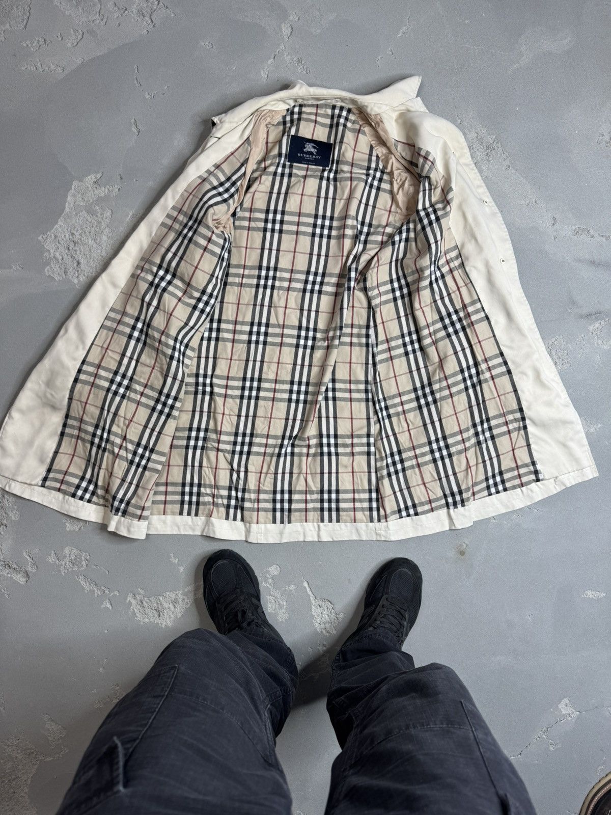 Burberry 🔥 Vintage 90's BURBERRY LONDON Nova Check Trench Coat Size L / US 10 / IT 46 - 3 Thumbnail