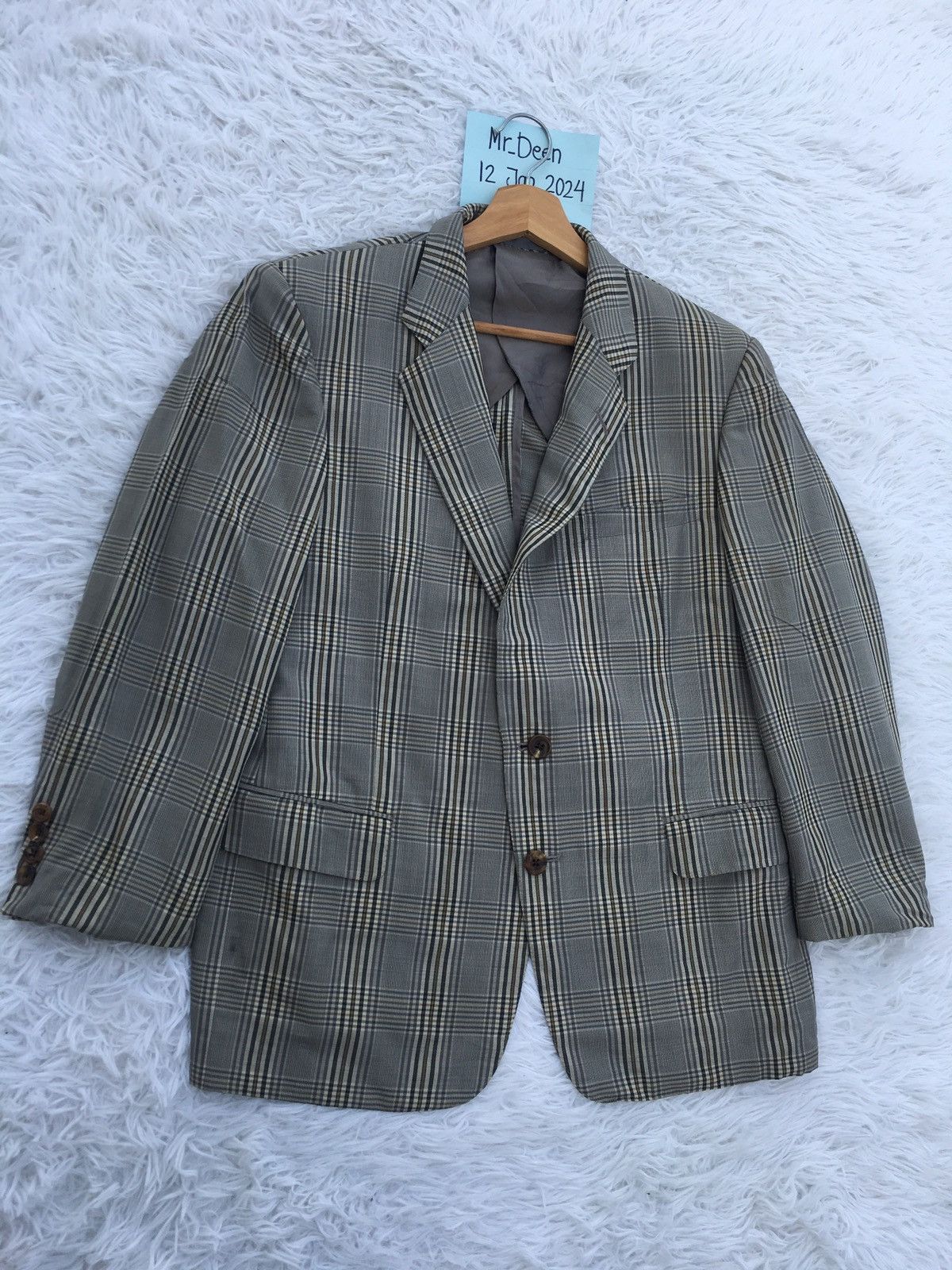 Burberry Rare Vintage Burberry Checkered Blazer Size 36R - 2 Thumbnail