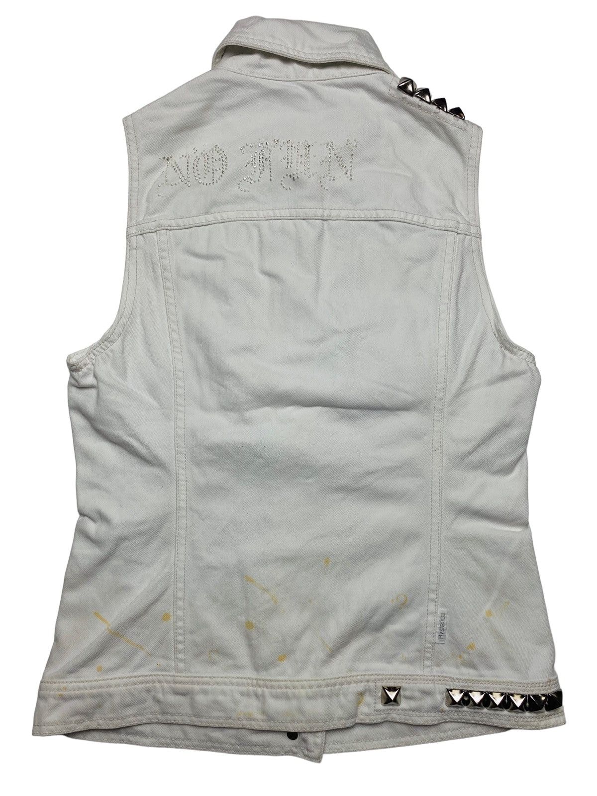 Hysteric Glamour 1990s Hysteric - White Spike Denim Vest Size M / US 6-8 / IT 42-44 - 5 Thumbnail