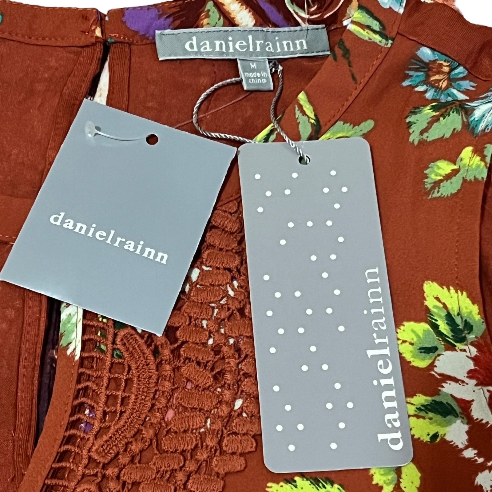 Other Quin Keyhole Crochet Blouse - Stitch Fix Mixed Material Top Size M / US 6-8 / IT 42-44 - 7 Thumbnail