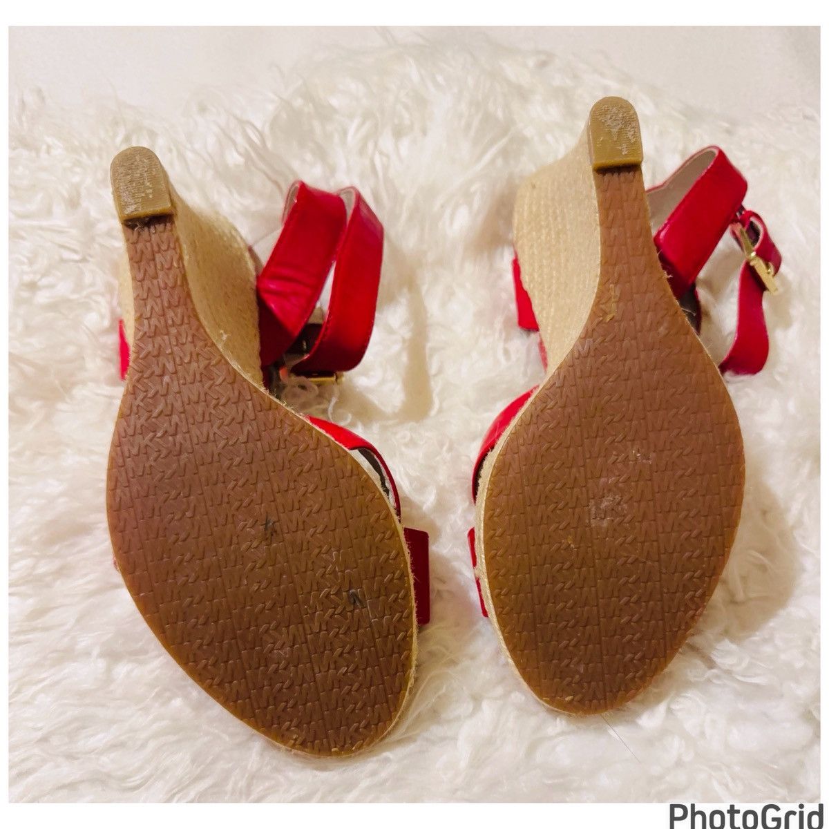 Michael Kors Michael Kors Leather Logo Wedge Sandals 8 Size US 8 / IT 38 - 7 Thumbnail