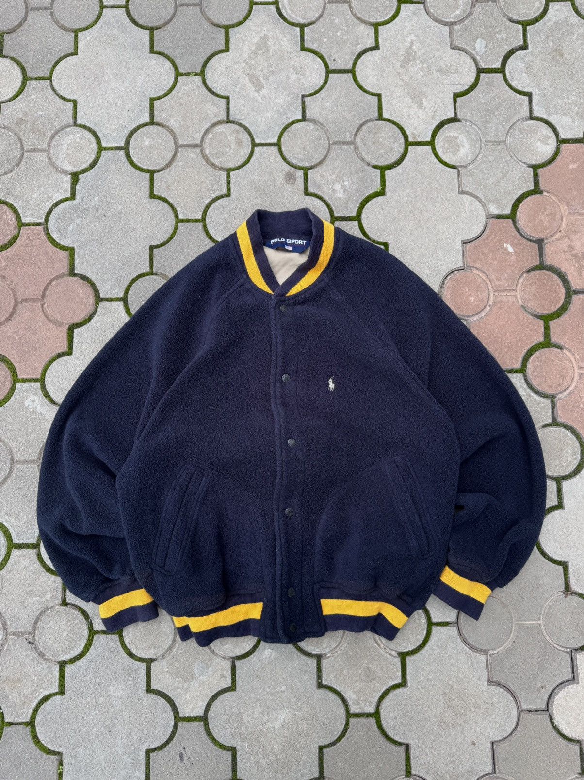 Polo Ralph Lauren Vintage 90s Polo Sport Fleece Bomber Jacket Rare Size US M / EU 48-50 / 2 - 1 Thumbnail
