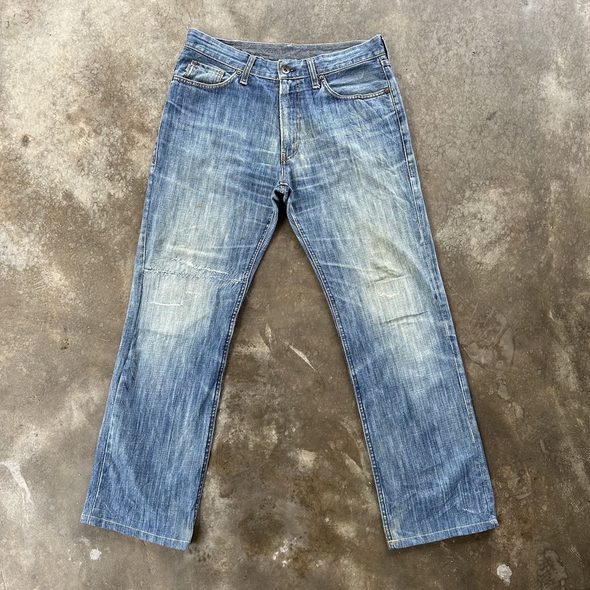 Japanese Brand Vintage SealKay Italy Faded Distressed Denim Jean Pant Size US 33 - 1 Thumbnail