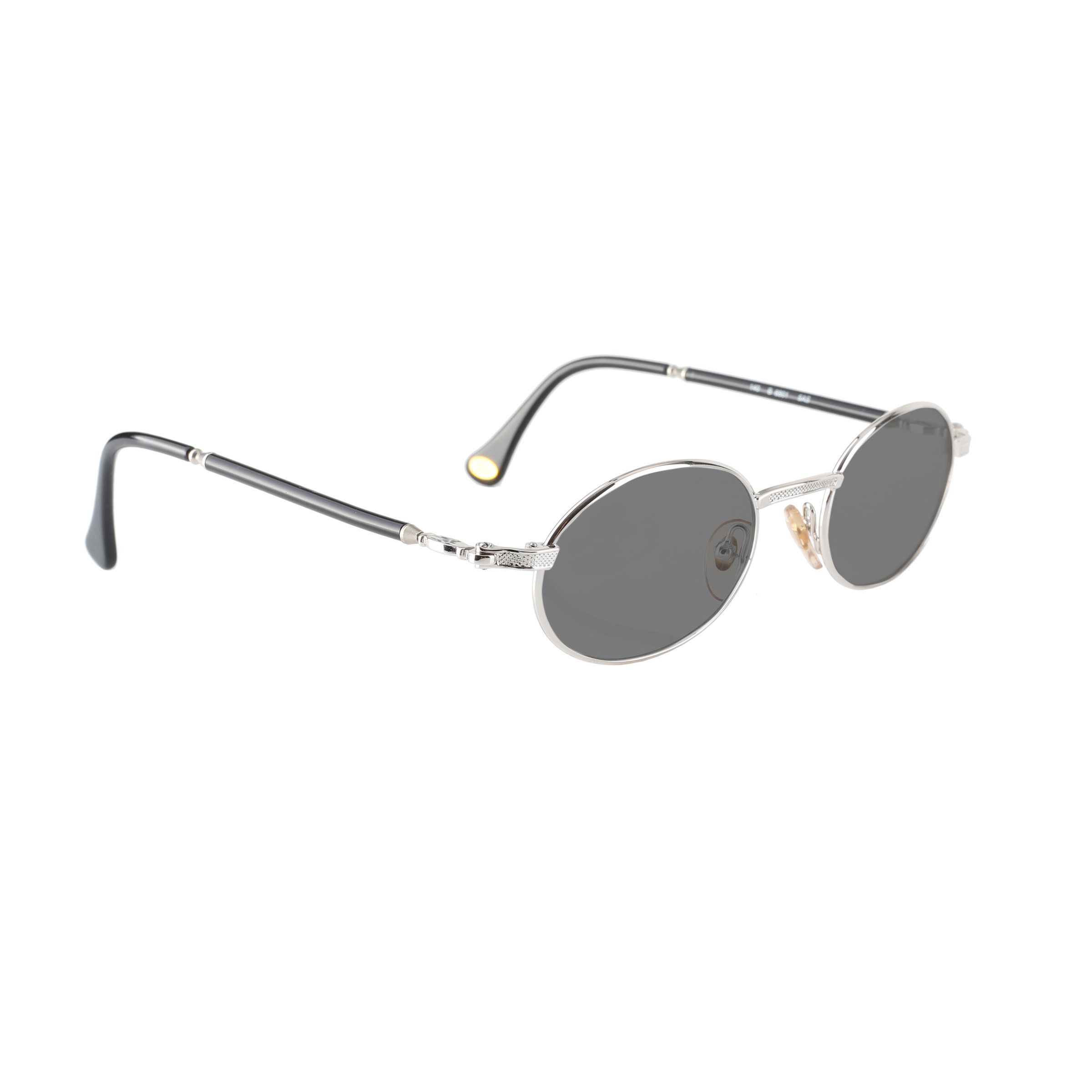 Burberry Burberry '90s Silver & Black Oval Frame Sunglasses Black Size ONE SIZE - 1 Thumbnail