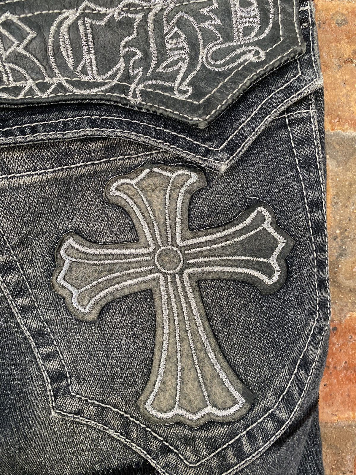 Japanese Brand Vtg H.Anarcy H.Naoto hagi cross paints wax flare pants Size US 31 - 7 Thumbnail