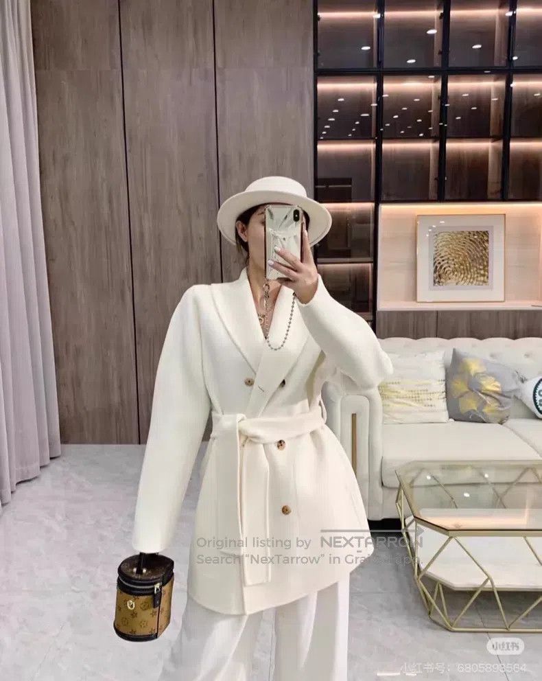Hermes Hermes White Cashmere Coat Size XXS / US 00 / IT 34 - 2 Thumbnail