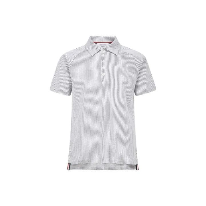 Thom Browne Thom Browne Short Sleeve Striped Polo Shirt 0079 Size US S / EU 44-46 / 1 - 1 Thumbnail