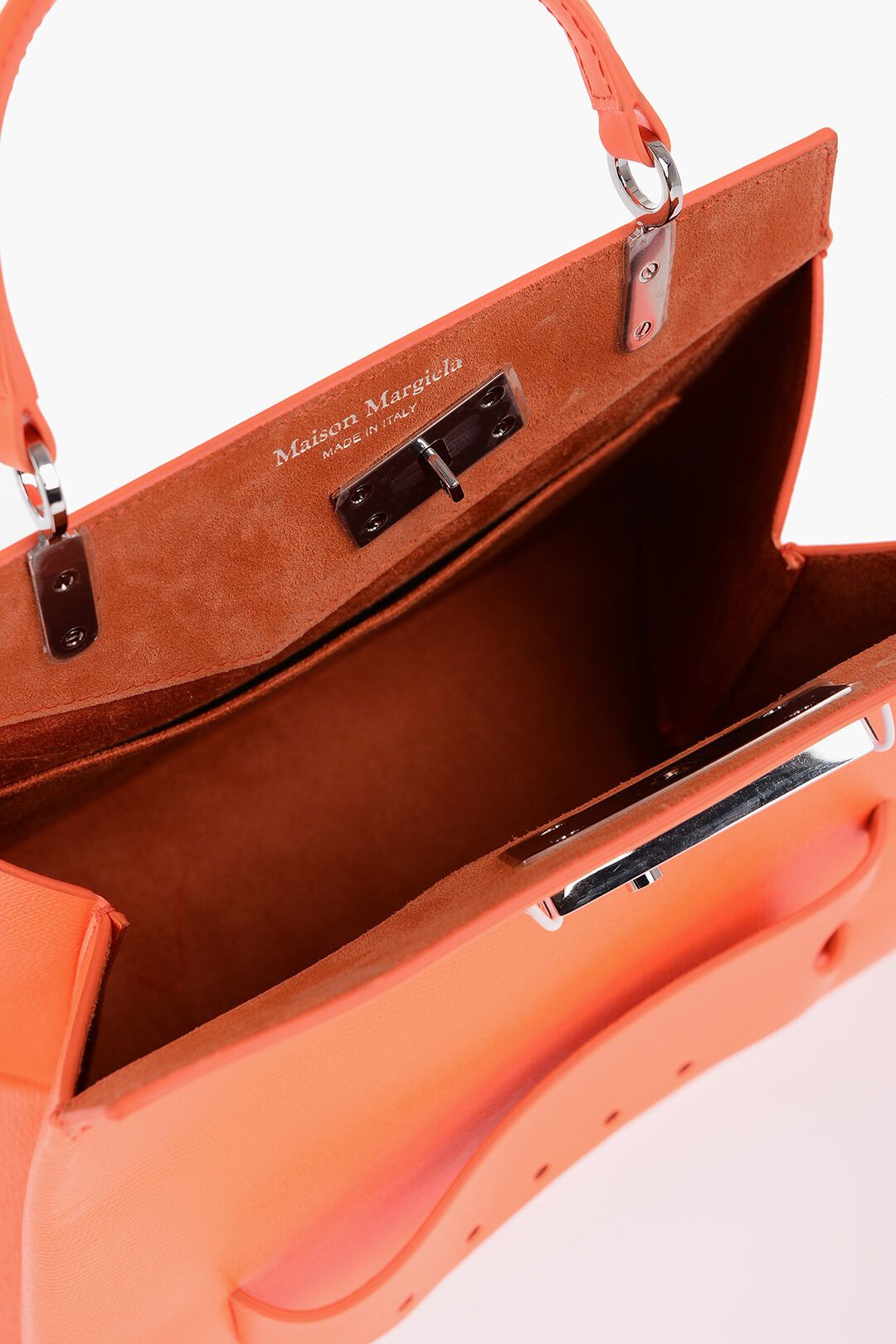 Maison Margiela og1mm1224 Size: OS / Leather Neon Handbag in Orange Size ONE SIZE - 6 Thumbnail