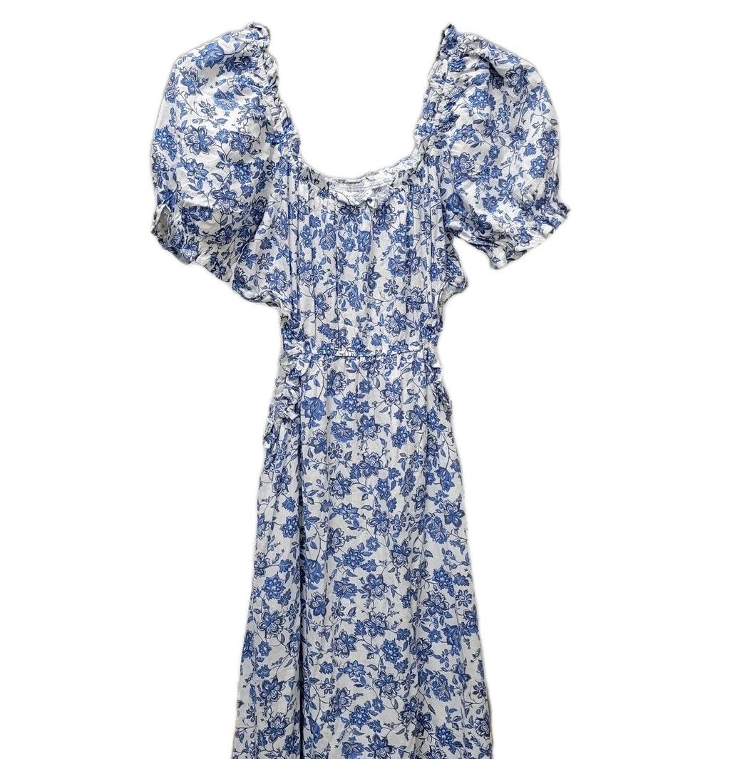 Other BY THE RIVER Women Maxi Cut-Out Cotton Linen Blend Floral Li Size S / US 4 / IT 40 - 7 Thumbnail