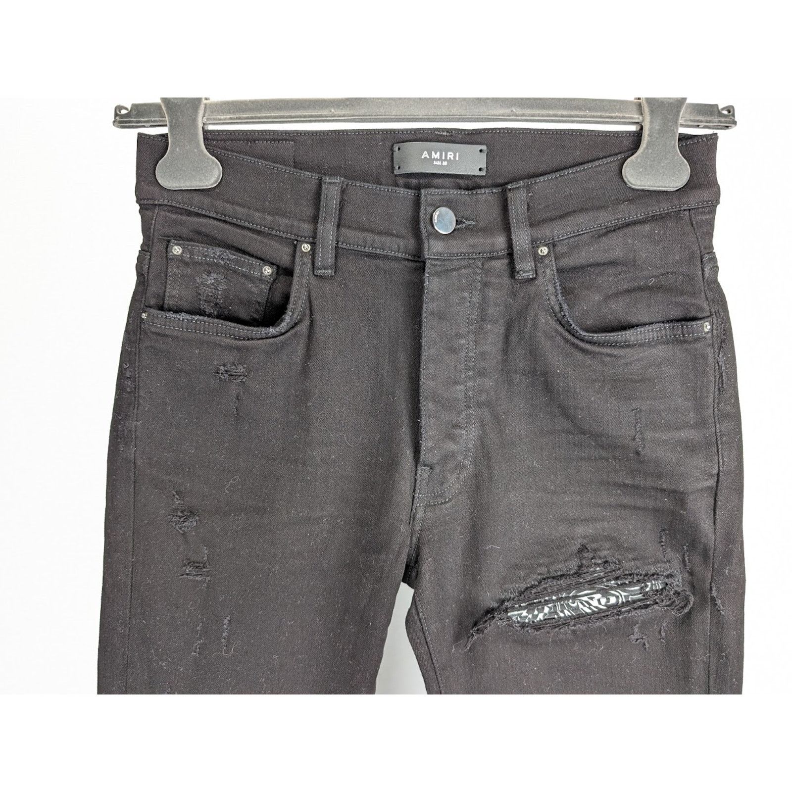 Amiri o1rshd1 MX1 Bandana Jeans in Black Size US 36 / EU 52 - 12 Thumbnail
