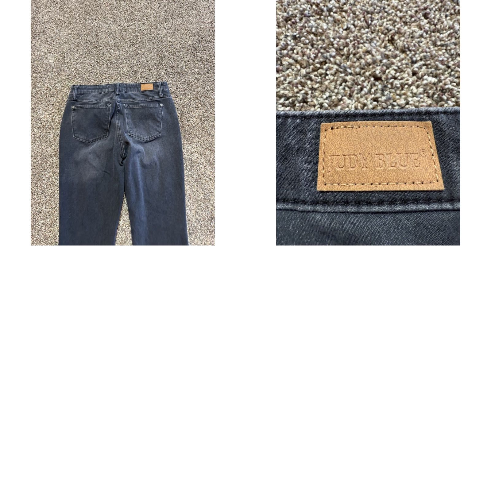 Denime Judy Blue Jeans Women's Size 5 Skinny Denim Stretch 5-Pocket Zip Mid Rise Charcoal Blue Gray Slim Regular Machine Washable Size 27" / US 4 / IT 40 - 9 Thumbnail