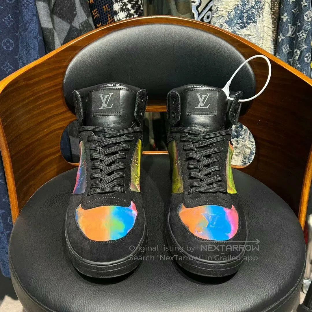 Louis Vuitton lv rivoli monogram black leather sneakers. Size US 9 / EU 42 - 2 Thumbnail