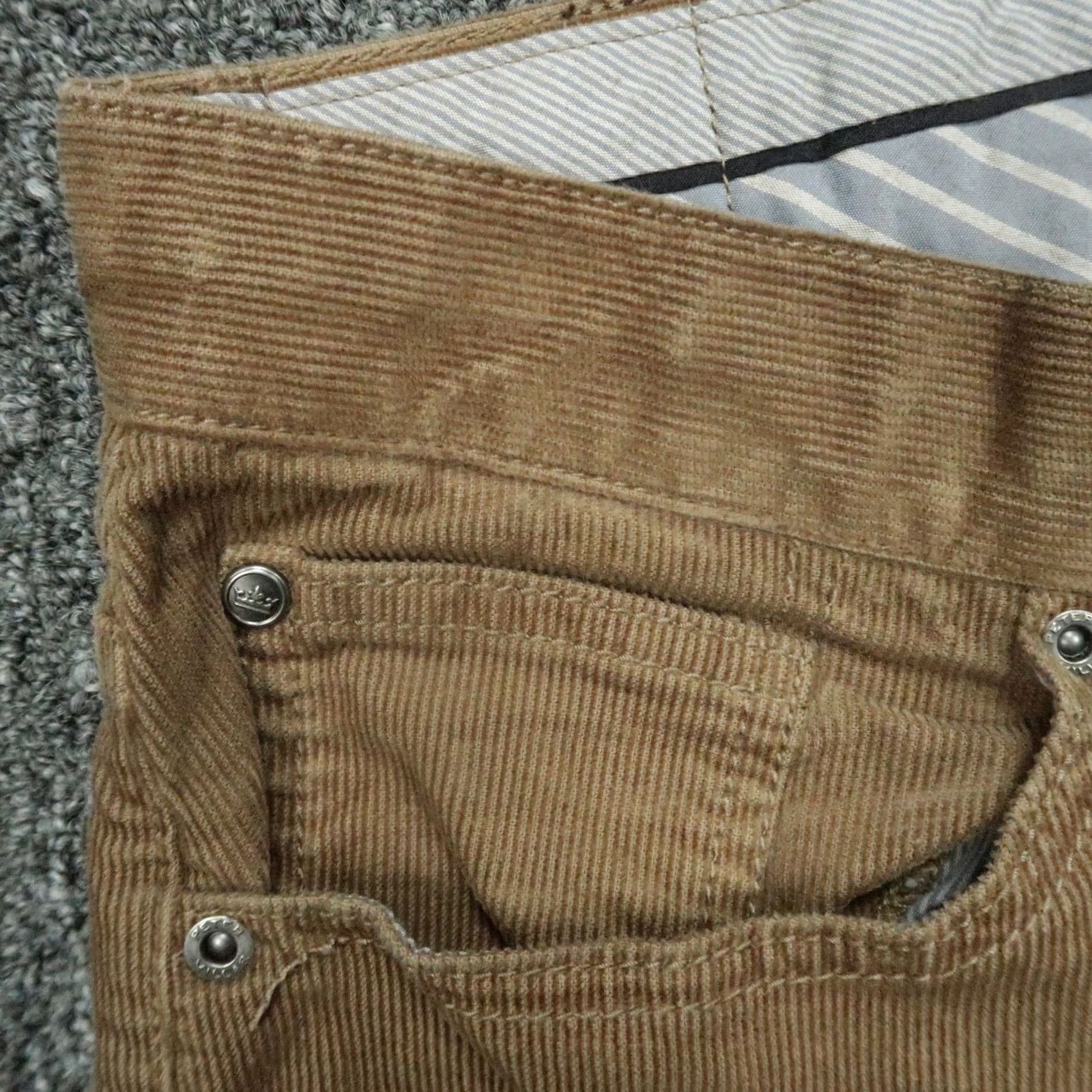 Peter Millar Peter Millar Pants Mens 38x31 Brown Corduroy 5-Pocket Straight Front Flat Front Chino Regular Trousers Size US 38 / EU 54 - 3 Thumbnail