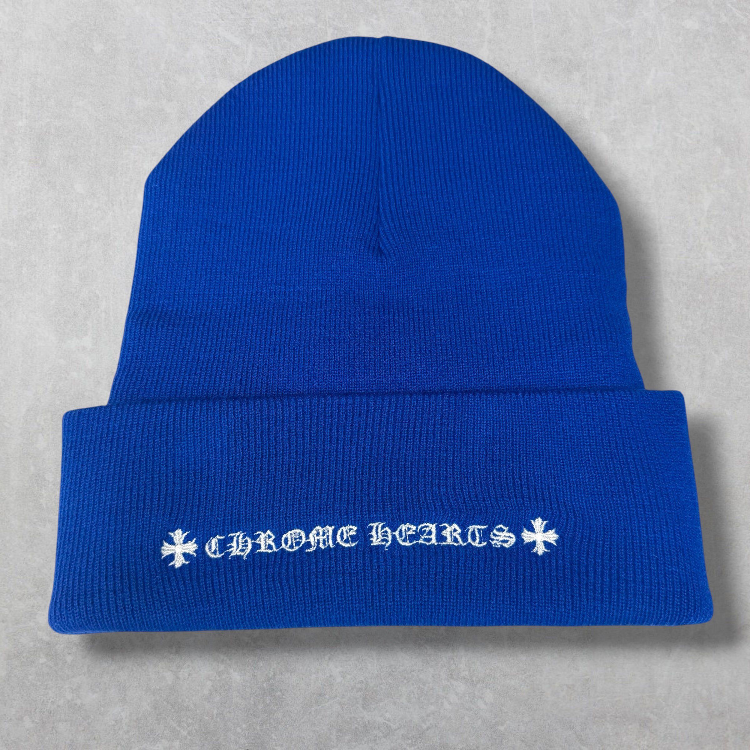 Chrome Hearts Chrome Hearts CH Logo Blue Beanie Size ONE SIZE - 2 Thumbnail