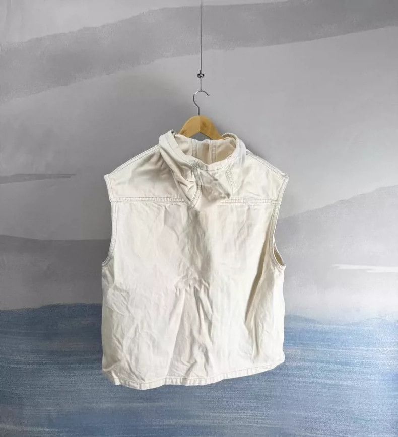 Prada Prada White Hooded Denim Zip Vest-2506 Size M / US 6-8 / IT 42-44 - 2 Thumbnail