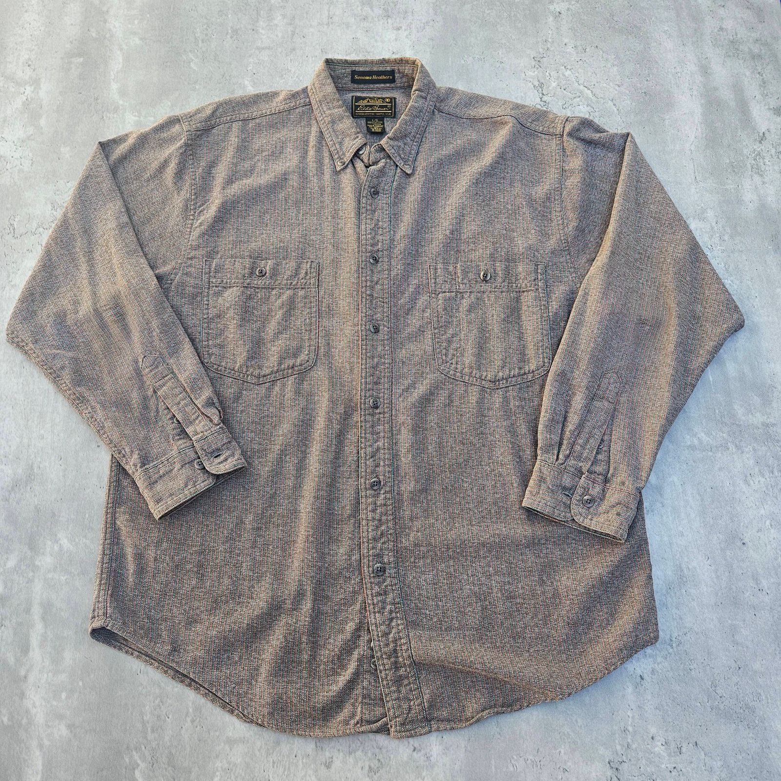Eddie Bauer Vintage Eddie Bauer Shirt Large Brown Sonoma Heathers Size US L / EU 52-54 / 3 - 1 Thumbnail