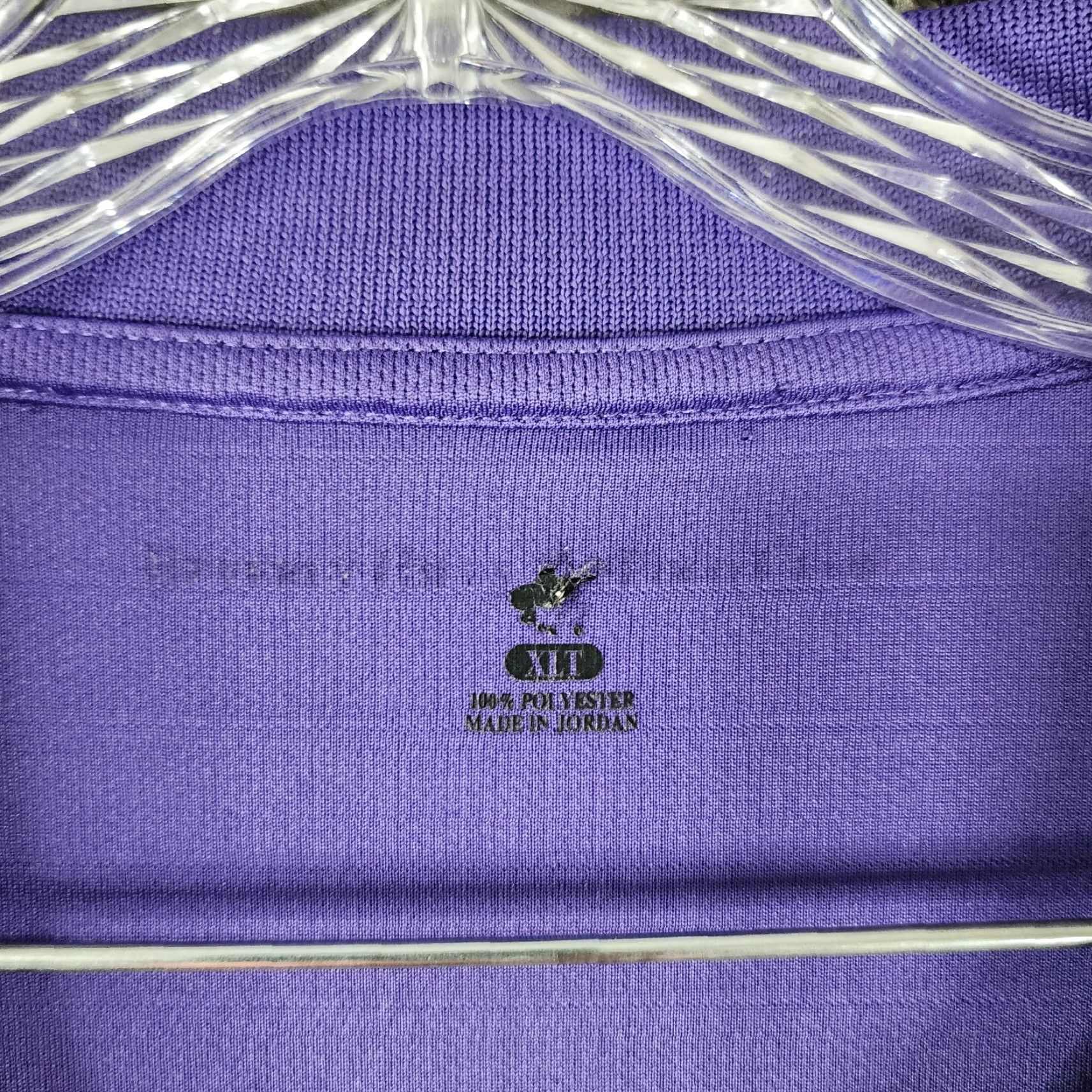 Beverly Hills Polo Club Beverly Hills Polo Club Polo Mens Purple XLT 100% Polyester Big & Tall Shirt Size US XL / EU 56 / 4 - 3 Thumbnail