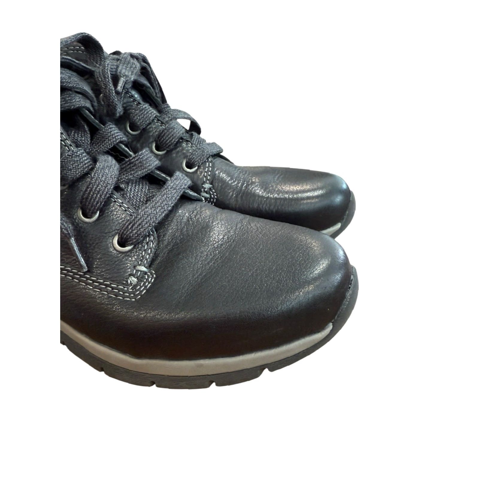 Vintage Bionica Boots Ankle Womens Size 8 M Black Leather Wool Check Cuff EUC Size US 8 / IT 38 - 6 Thumbnail