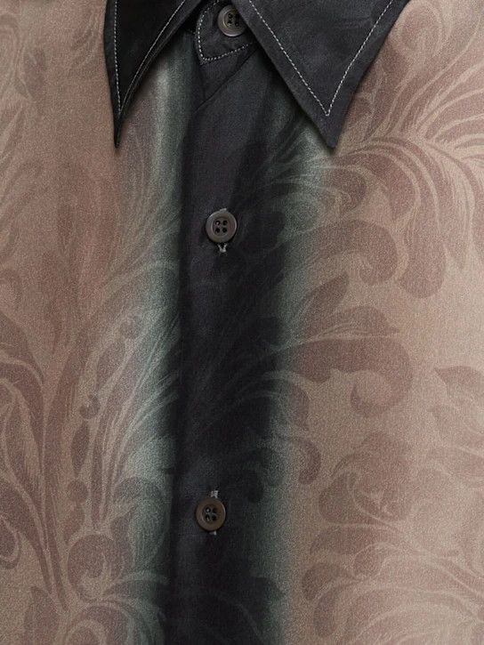 Dries Van Noten o1lsvrm0425 Silk Shirt in Petrol Size US S / EU 44-46 / 1 - 5 Thumbnail