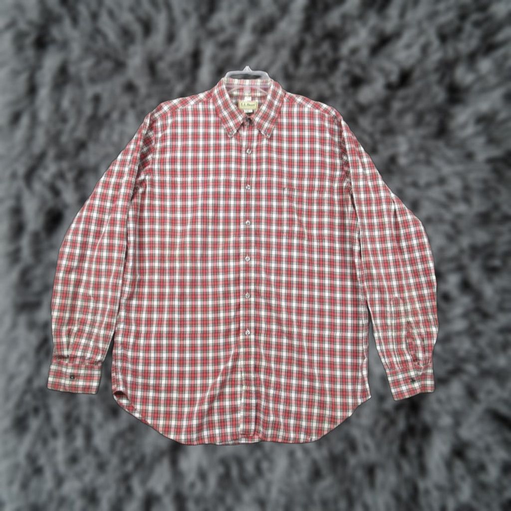 Vintage VINTAGE LL Bean Mens Shirt XL Tall Plaid Long Sleeve Made in USA 80s Size US XL / EU 56 / 4 - 1 Thumbnail