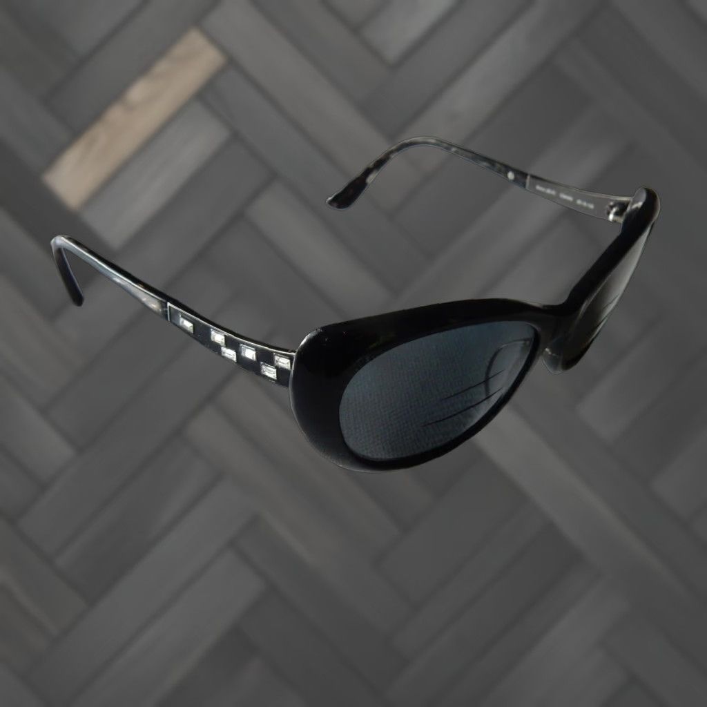 Badgley Mischka VINTAGE Badgley Mischka Sunglasses Women Frame 58x18mm Black Prescription Crystals Size ONE SIZE - 1 Thumbnail