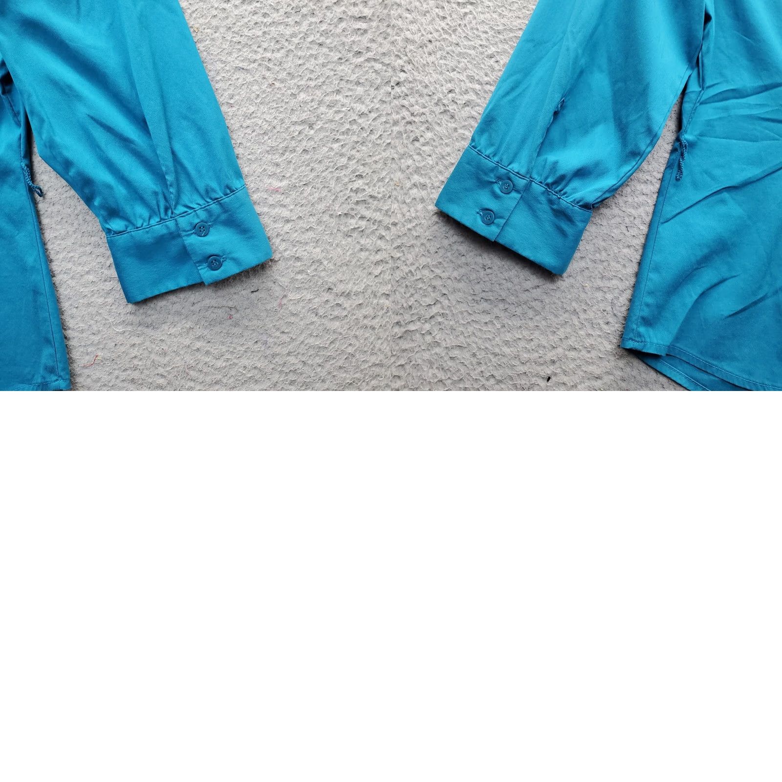 Alfani Alfani Shirt Womens Size 8P Blue Long Sleeve V-Neck Button Front Ruffle Top Front Button-Up Blouse Size M / US 6-8 / IT 42-44 - 8 Thumbnail