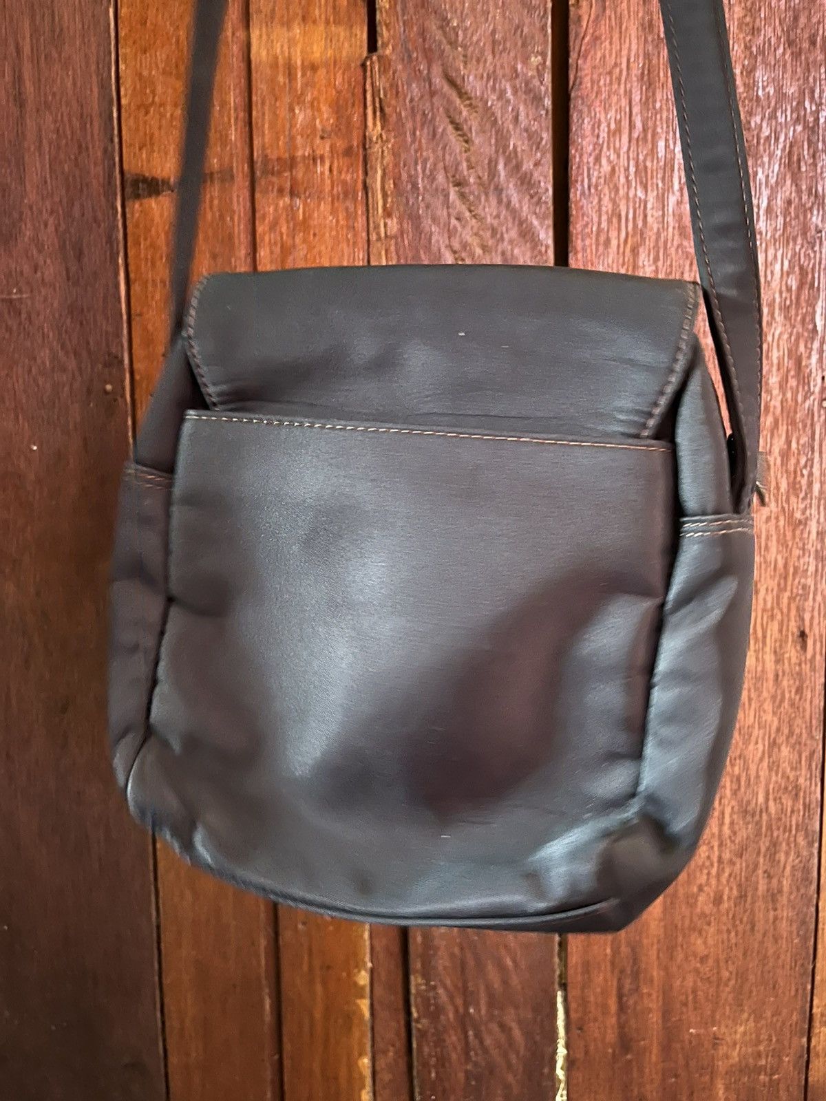 Norma Kamali Black Shoulder Bag Nylon Hybrid Leather Size ONE SIZE - 4 Thumbnail