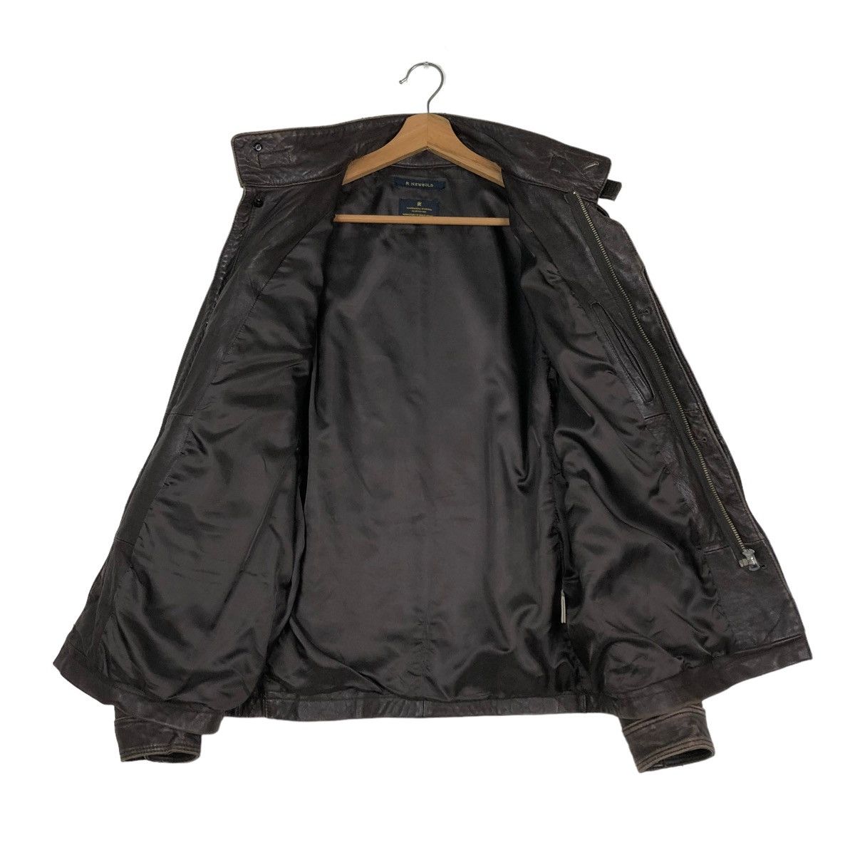 Toyo Enterprises 🔥SOFT LEATHER BIKER JACKET R.NEWBOLD CARGO MULTI POCKET Size US XL / EU 56 / 4 - 13 Thumbnail