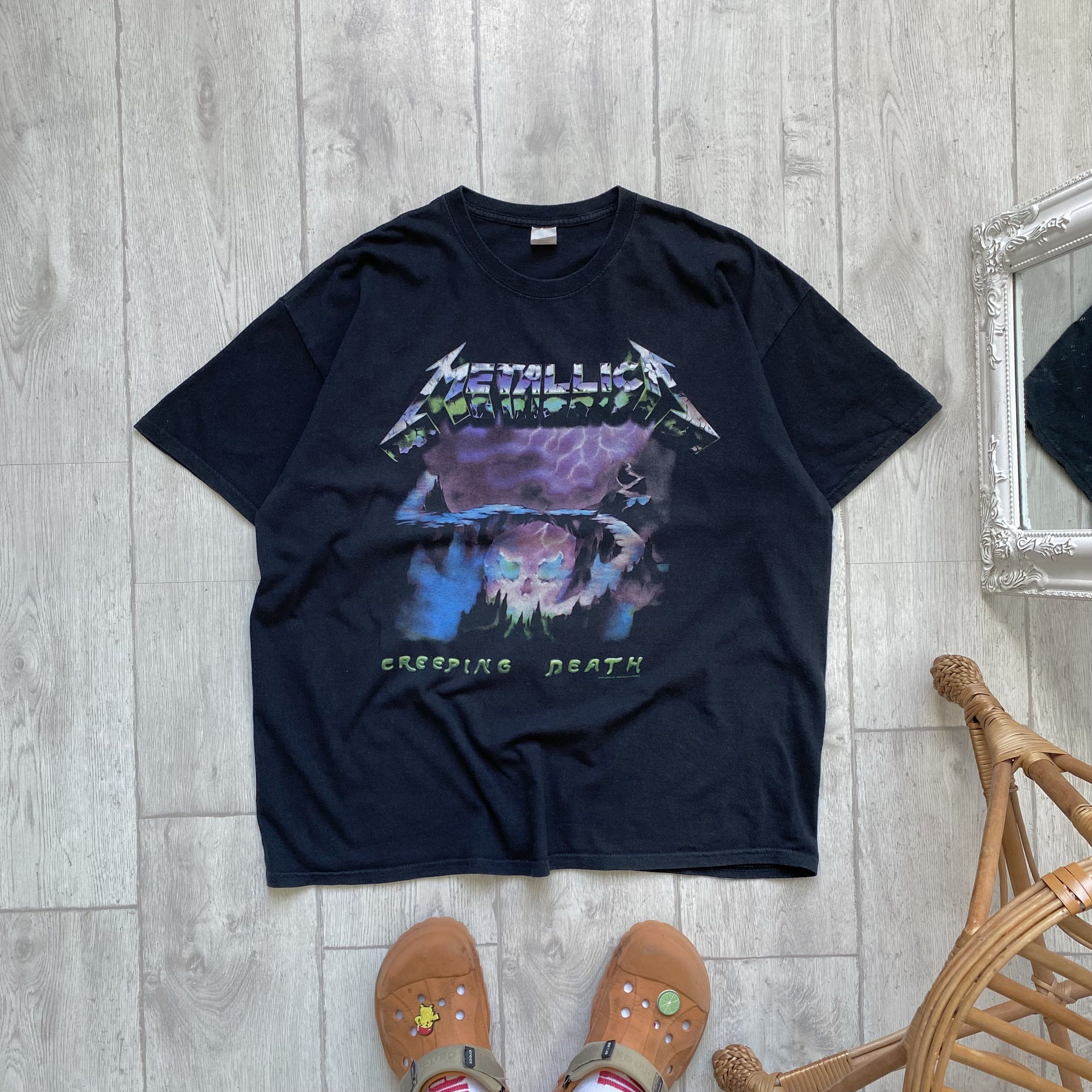 Metallica 🎸 Vintage 00s Metallica Rock band tee creping death Size US XL / EU 56 / 4 - 1 Thumbnail