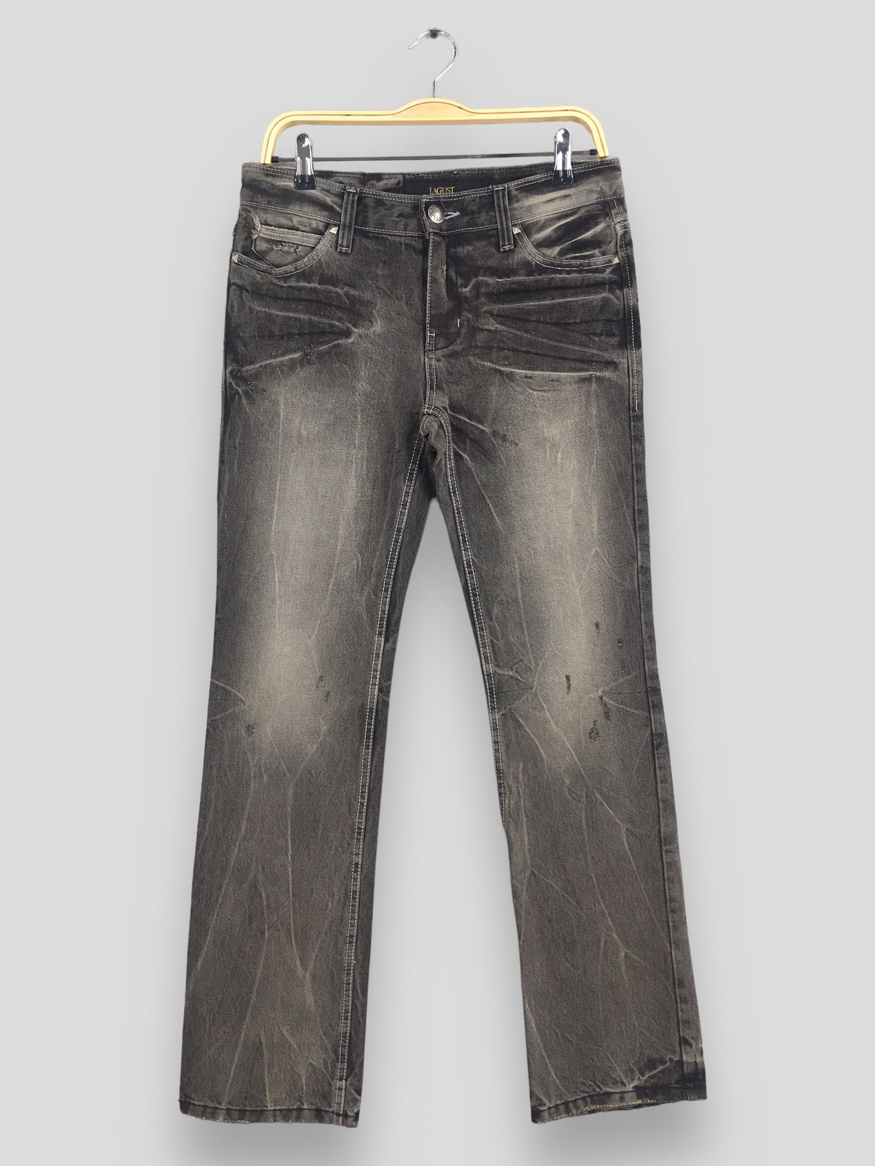 トップス 00s Y2K LAGUST slow hand jam lgb OATSBAS Unisex Y2K Hip-Hop Gothic Jeans Casual Baggy