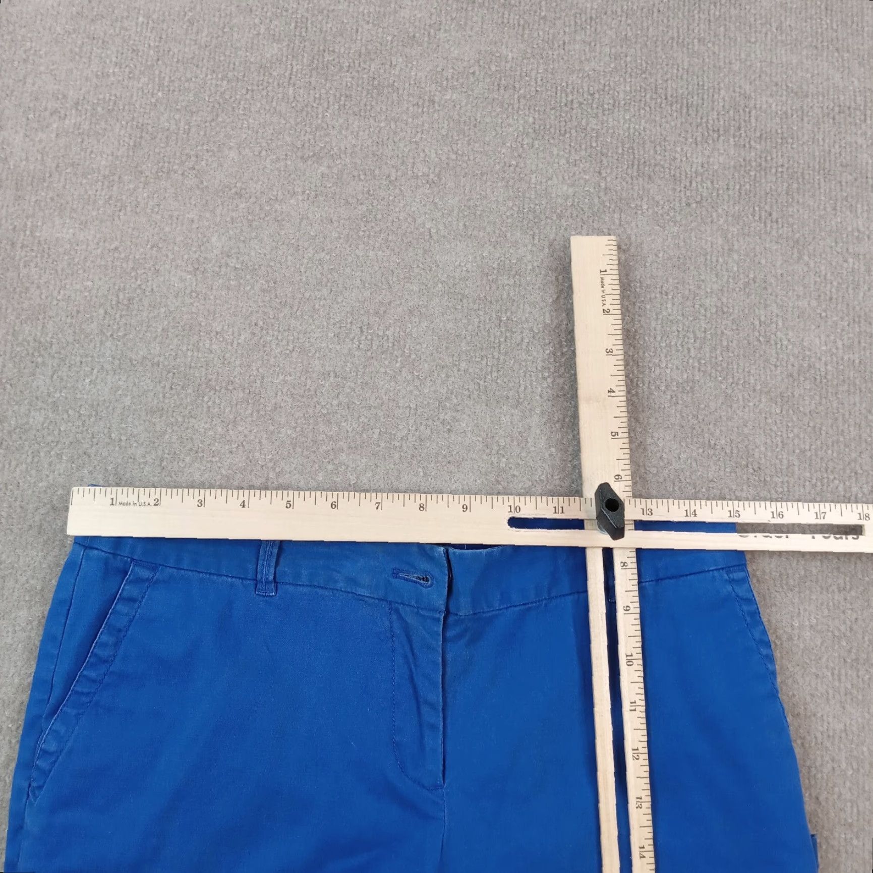 Talbots Talbots Blue Petite Ankle Pants Womens 4 Stretch Cotton Straight Leg High Rise Casual Size 30" / US 8 / IT 44 - 4 Thumbnail